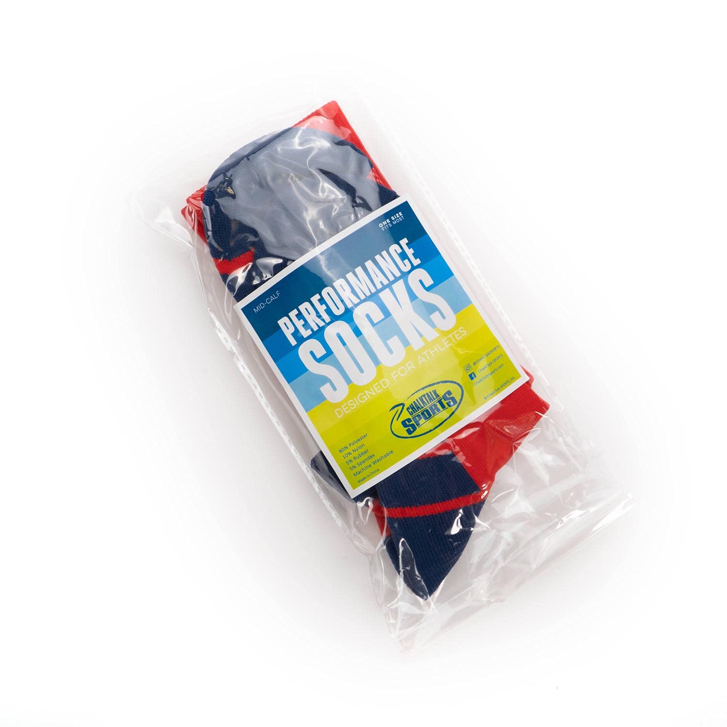 ChalkTalkSPORTS Baseball Performance Crew Socks with Crossed Bats Design - Moisture-Wicking & Cushioned for Youth & Adult Players - Mid-Calf Baseball Socks for Training, Games & Sports Performance