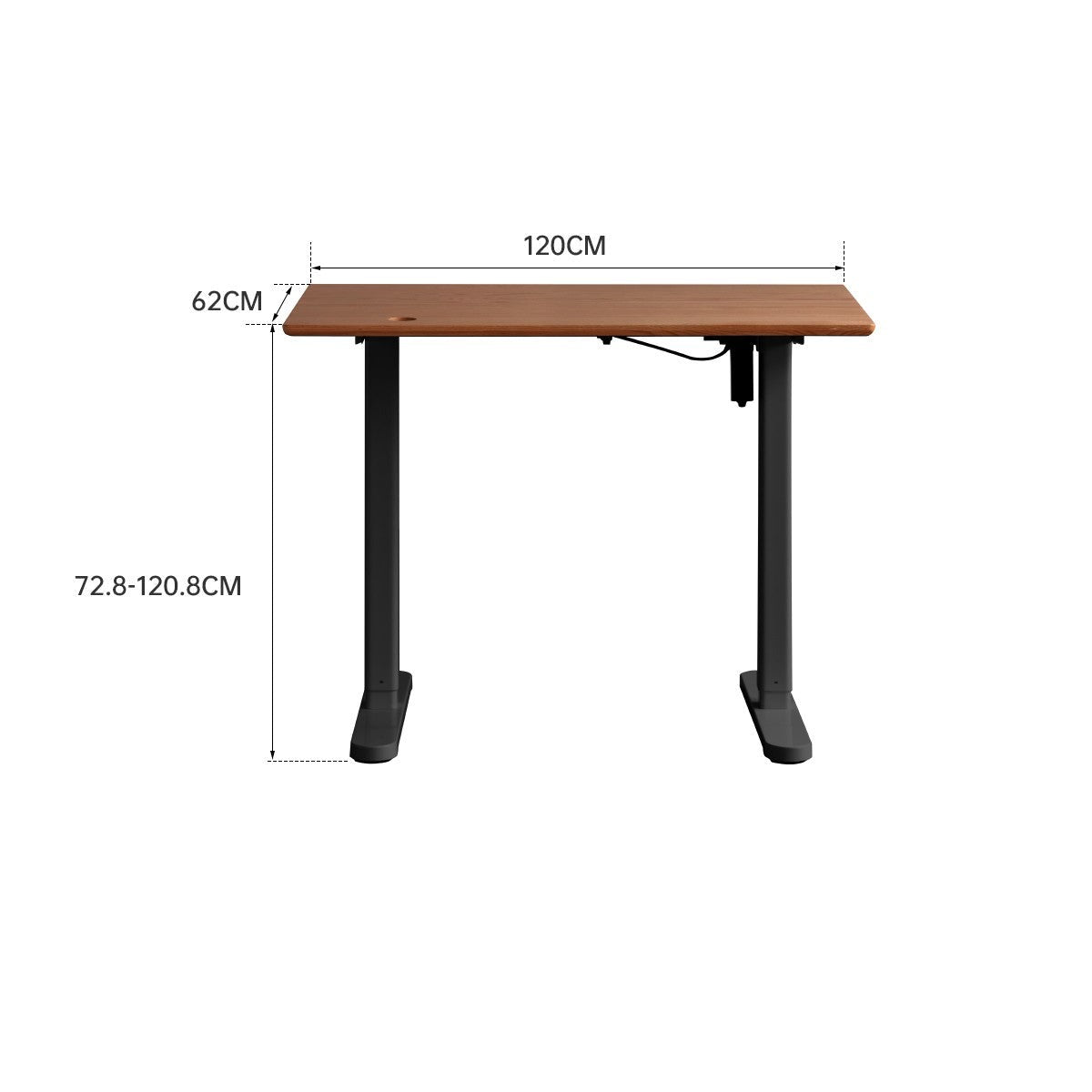 Premium Oak Solid Wood Smart Electric Height Adjustable Standing Desk - Ergonomic Home & Office Workspace Solution for Productivity & Comfort