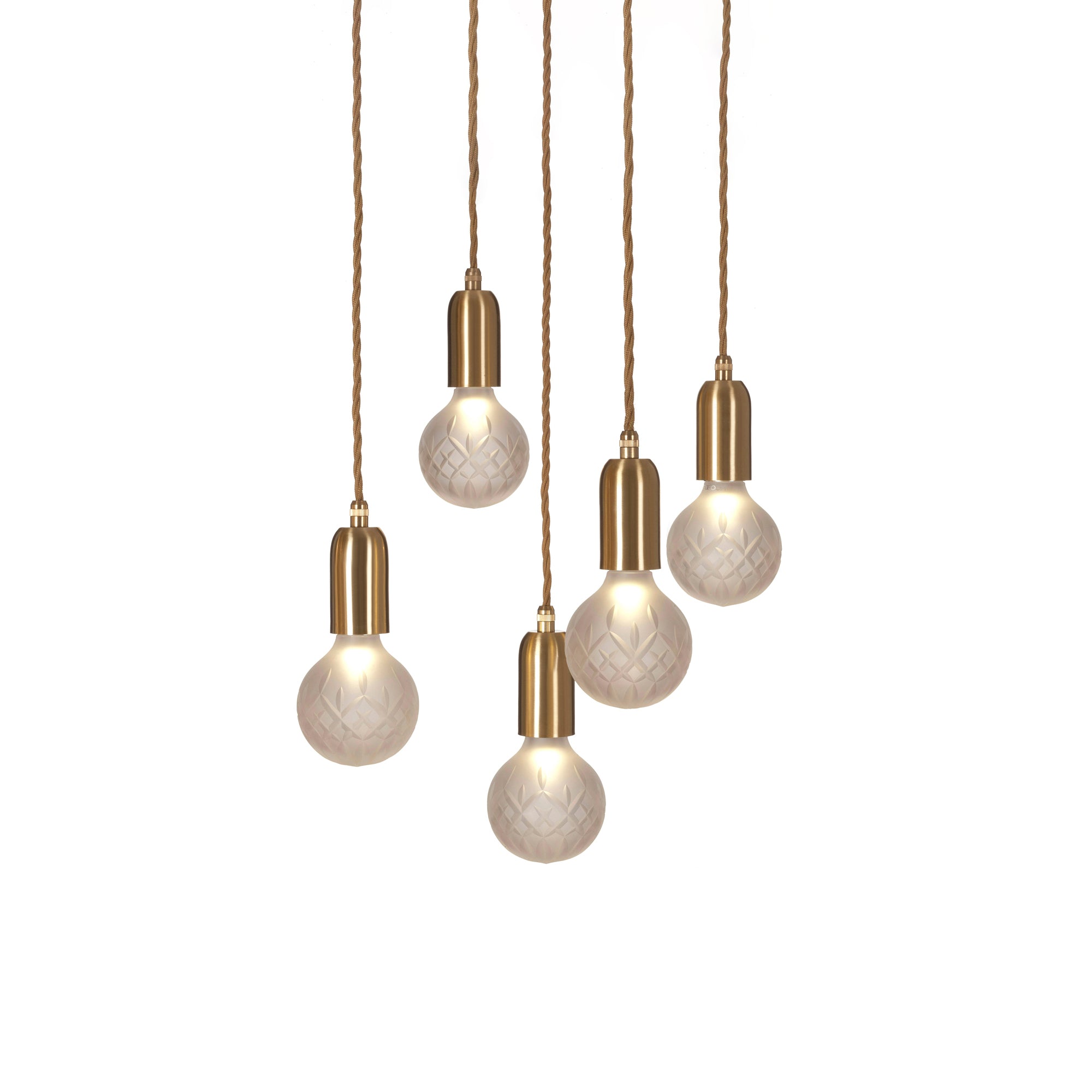 Crystal Bulb Pendant Light - Elegant Glass Ceiling Lighting Fixture for Dining Room, Kitchen Island & Bedroom Decor