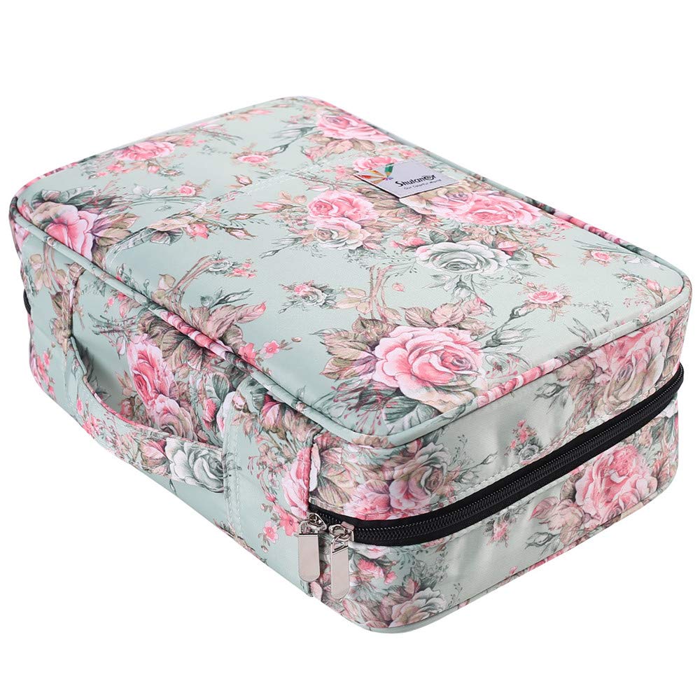 Shulaner Large Capacity Nylon Pencil Case - Holds 300 Colored Pencils or 200 Gel Pens, Zipper Closure Artist & Student Organizer - Perfect for School, Office, Art Classes & Travel Storage