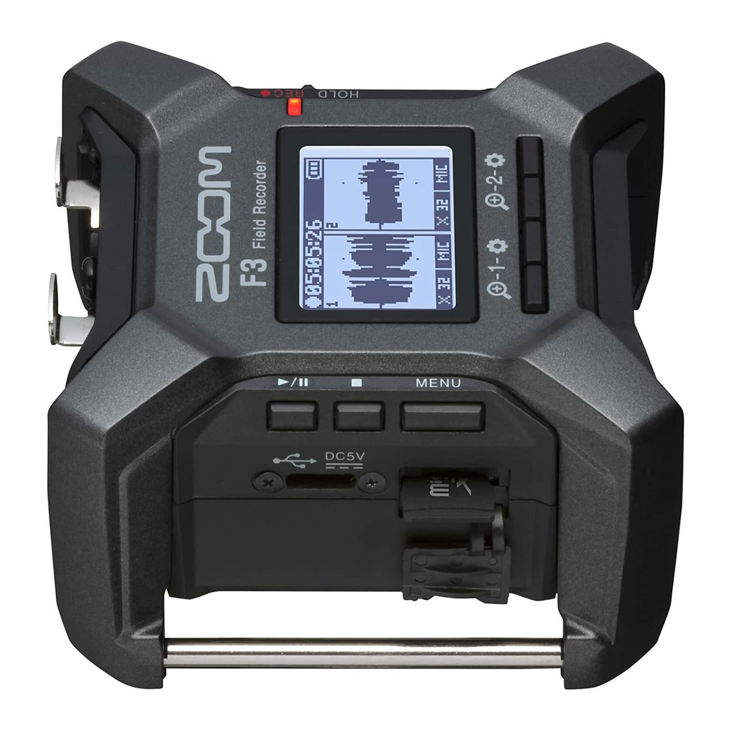 Zoom F3 32-bit Float Digital Multitrack Field Recorder Bundle with Studio Headphones, 128GB microSDXC Card & 2 XLR Cables - Professional Audio Recording for Podcasts, Music Production & Field Interviews (5-Piece Kit)