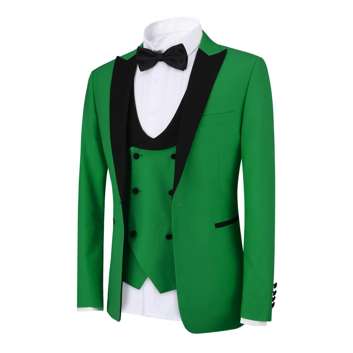 YFFUSHI Men's Slim Fit 3 Piece Suit Set - One Button Blazer, Vest & Dress Pants for Wedding, Prom & Business | Formal Occasion Outfit
