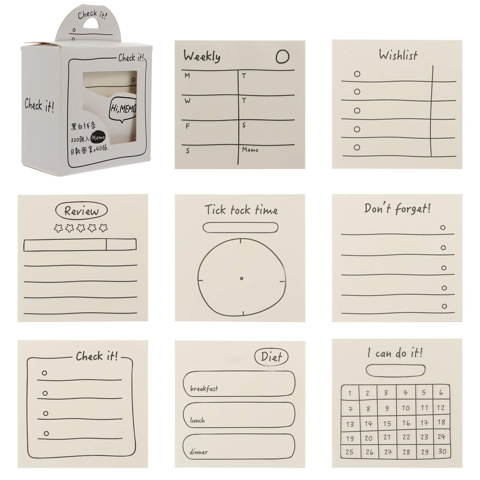 Colorful Cartoon Sticky Notes Set - 1 Pack Adhesive Index Tabs, Memo Pads & Labels for Notebooks, Planners, Scrapbooking - Fun Office & School Supplies for Organization