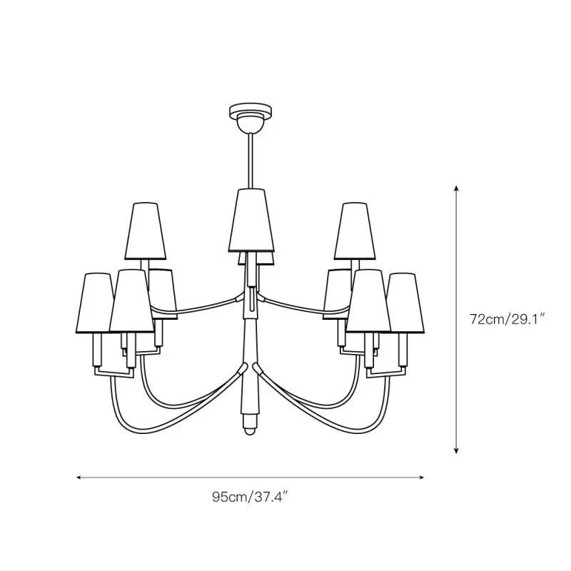 Farlane Crystal Chandelier - Elegant Modern Ceiling Light Fixture for Dining Room, Living Room & Bedroom | Energy Efficient LED Lighting for Home Decor & Interior Design