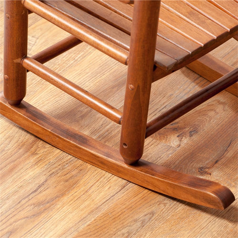 Wooden Rocking Chair for Toddlers Ages 3-6 - Kids Rocker Chair for Indoor & Outdoor Use - Patio, Porch, Balcony, Nursery Furniture - Natural Brown Finish - Perfect for Reading Nook, Playroom or Relaxation Time