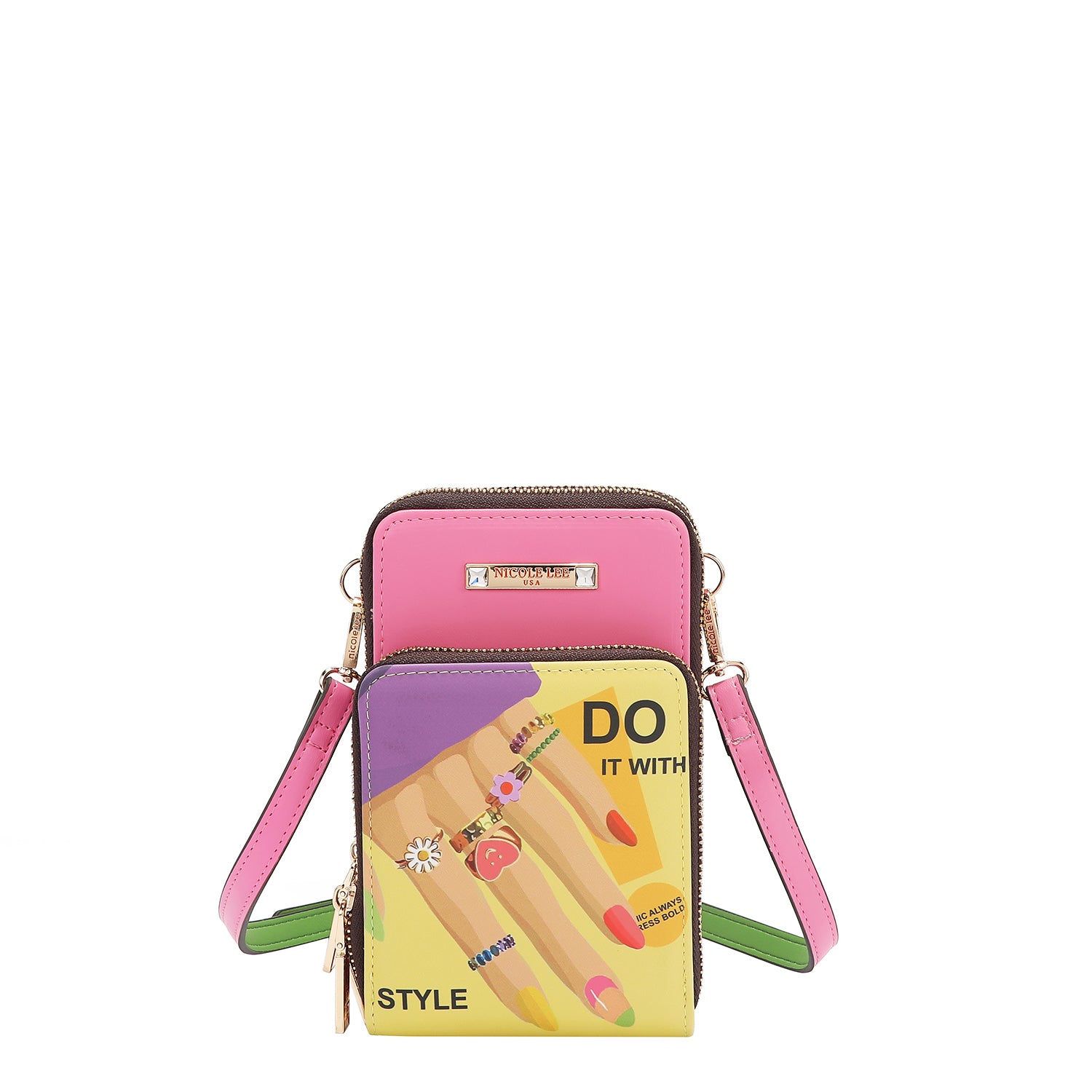 Multi-Zip Crossbody Phone Case - Secure & Stylish for Travel, Shopping, and Everyday Use
