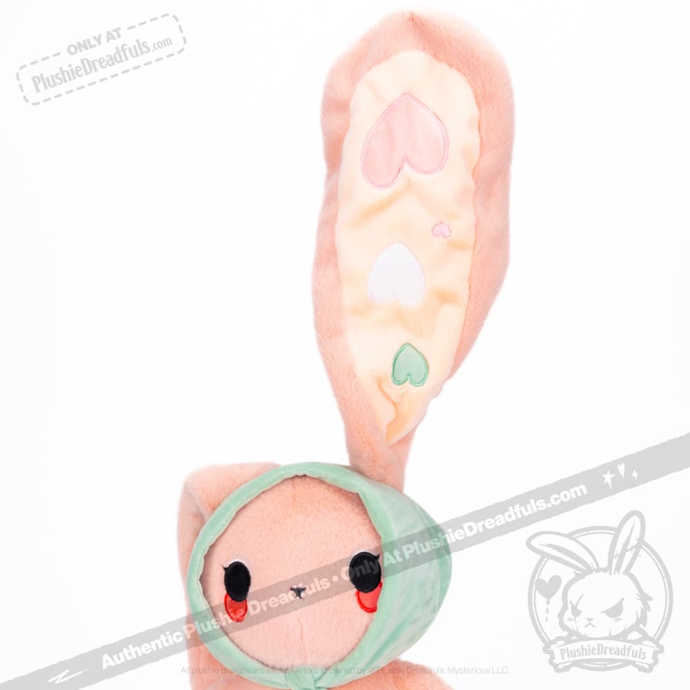 Plushie Dreadfuls Peach Rabbit Stuffed Animal Toy - Soft Cute Bunny Plush for Kids, Gift & Home Decor
