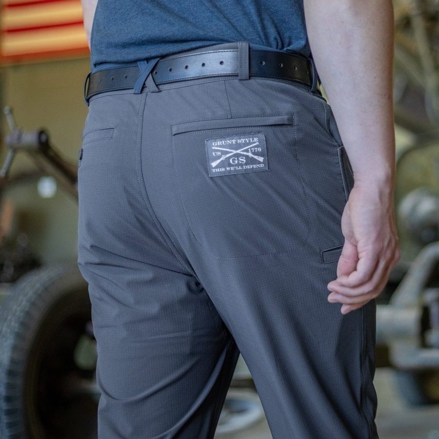 Men's Ripstop Cargo Pants - Durable Outdoor Tactical Pants in Dark Gray for Hiking, Camping & Adventure Activities