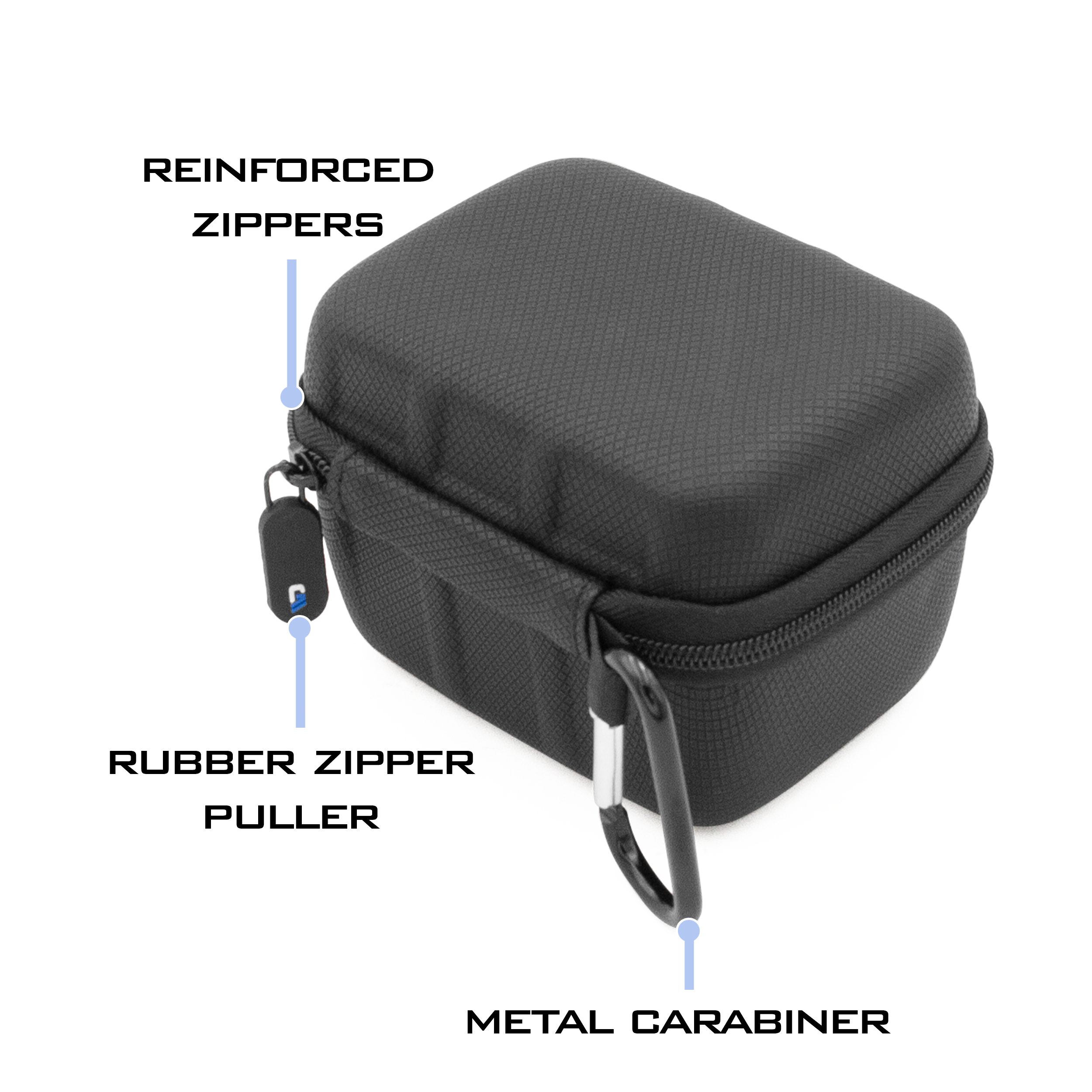 CASEMATIX 4.75 Inch Hard Shell EVA Travel Case with Wrist Strap - Protective Storage for Small Accessories (Fits 3.75 x 2.75 x 2.5 Inch Items) - Perfect for Travel, Electronics, Camera Gear & Jewelry Organization