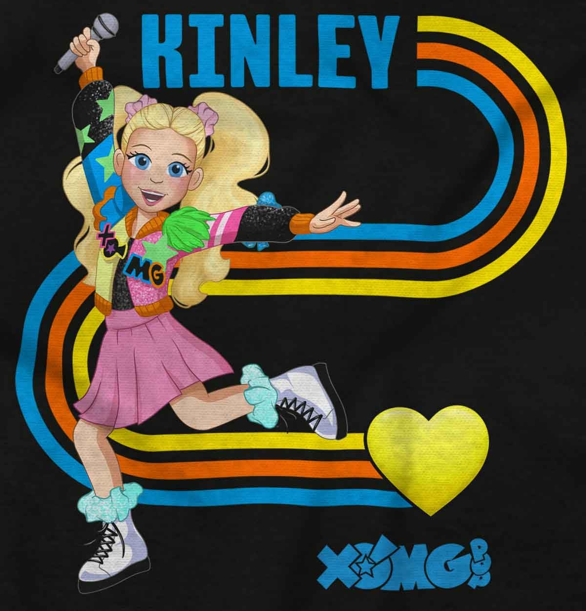 XOMG POP Heart Kinley Love Cartoon Women's Crewneck Sweatshirt - Cute Graphic Pullover for Teens & Adults - Perfect for Casual Wear, School & Fan Merchandise