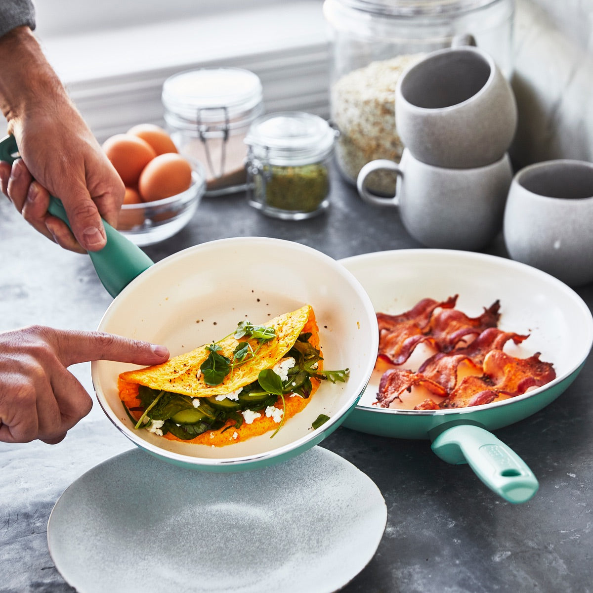 Rio Ceramic Nonstick Frypan Set - 7