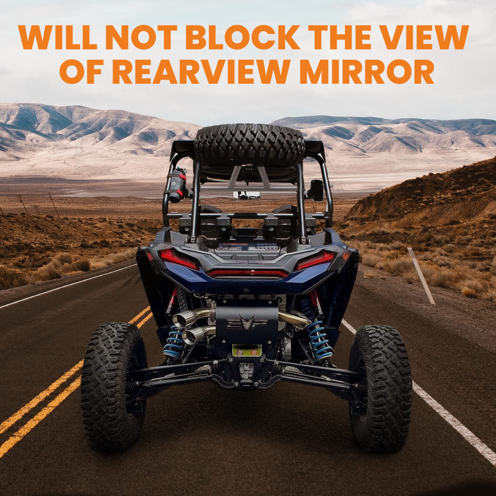 UTV Spare Tire Carrier - Rear Mount for Polaris RZR XP 1000 & Turbo (2014-2022) | Heavy-Duty Off-Road Accessory for Adventure & Trail Riding