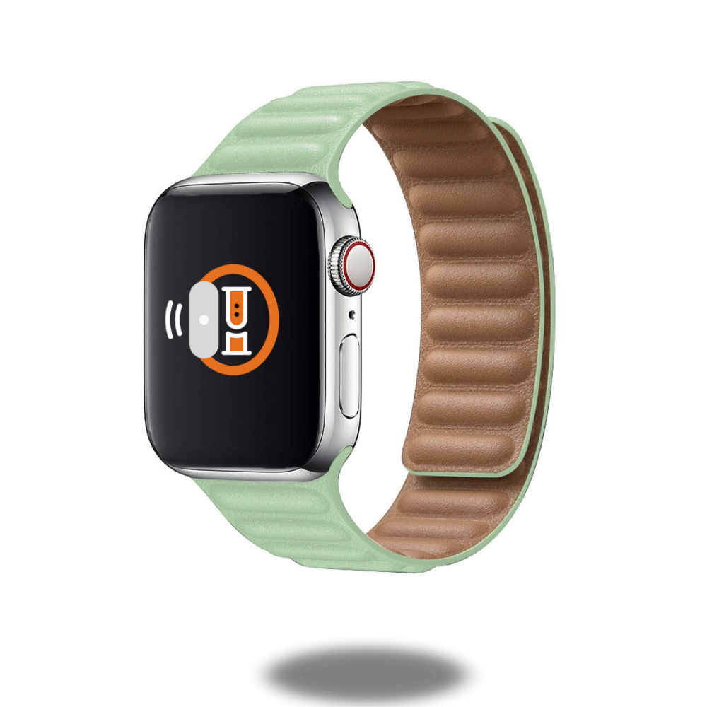 Two-Tone Leather Link Band Watch Strap - Durable & Stylish Replacement Bracelet for Apple Watch, Fitbit & More | Perfect for Work, Gym & Everyday Wear