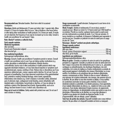 Nature's Way Aloelax with Fennel Seed Digestive Support Supplement - 100 Capsules for Constipation Relief & Gut Health | Supports Regularity & Comfort After Meals