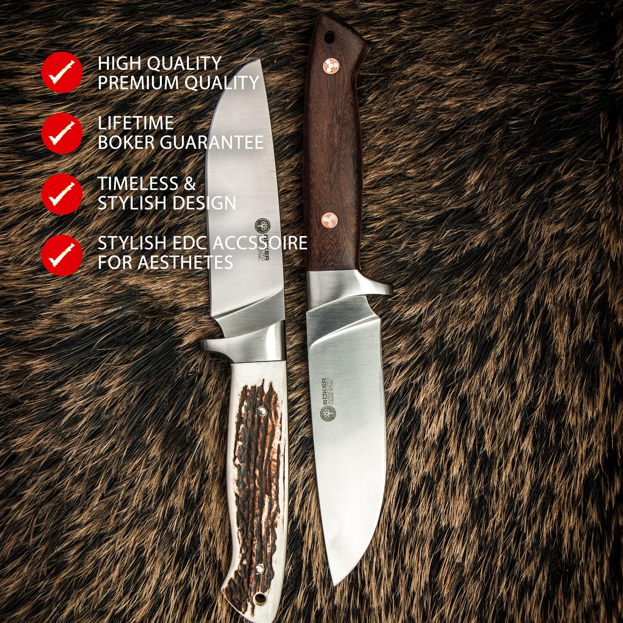 Premium Hunter Wood Knives - Handcrafted High Carbon Steel Blades for Outdoor Camping, Hunting & Survival - Perfect Gift for Adventurers