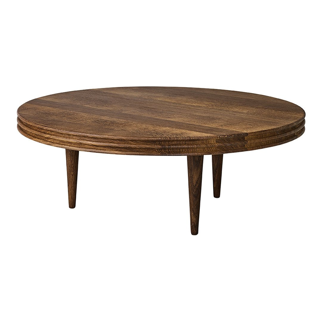 Modern Groove Coffee Table - Mid-Century Style Wooden Living Room Table with Storage Shelf - Perfect for Small Spaces, Apartments & Home Decor