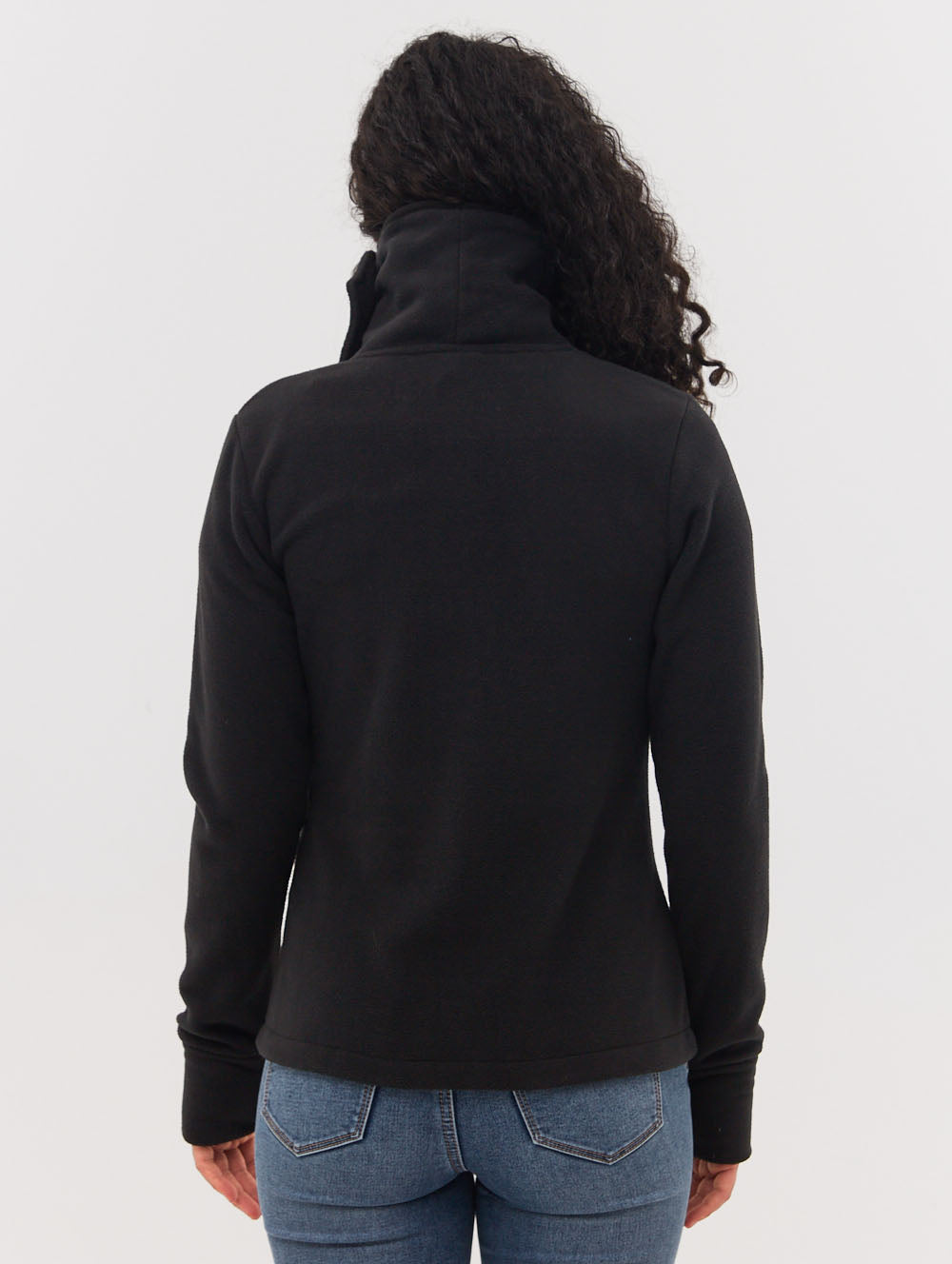 Women's Soft Microfleece Wrap Neck Zip Up Jacket - Cozy Winter Outerwear for Hiking, Camping & Outdoor Activities