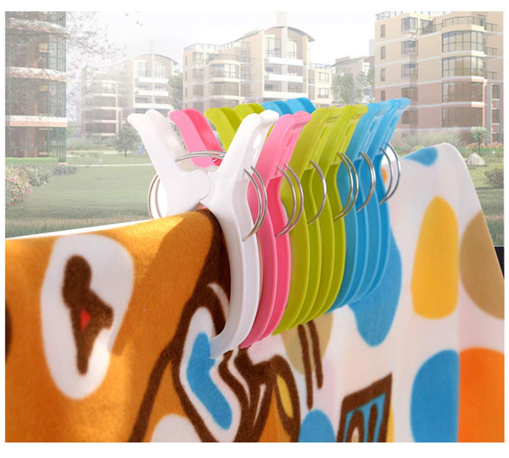 Large Beach Towel Clips for Pool Chairs - Heavy Duty Plastic Clamp for Securing Towels on Cruise, Lounge & Outdoor Furniture - Perfect for Beach, Poolside & Vacation Use
