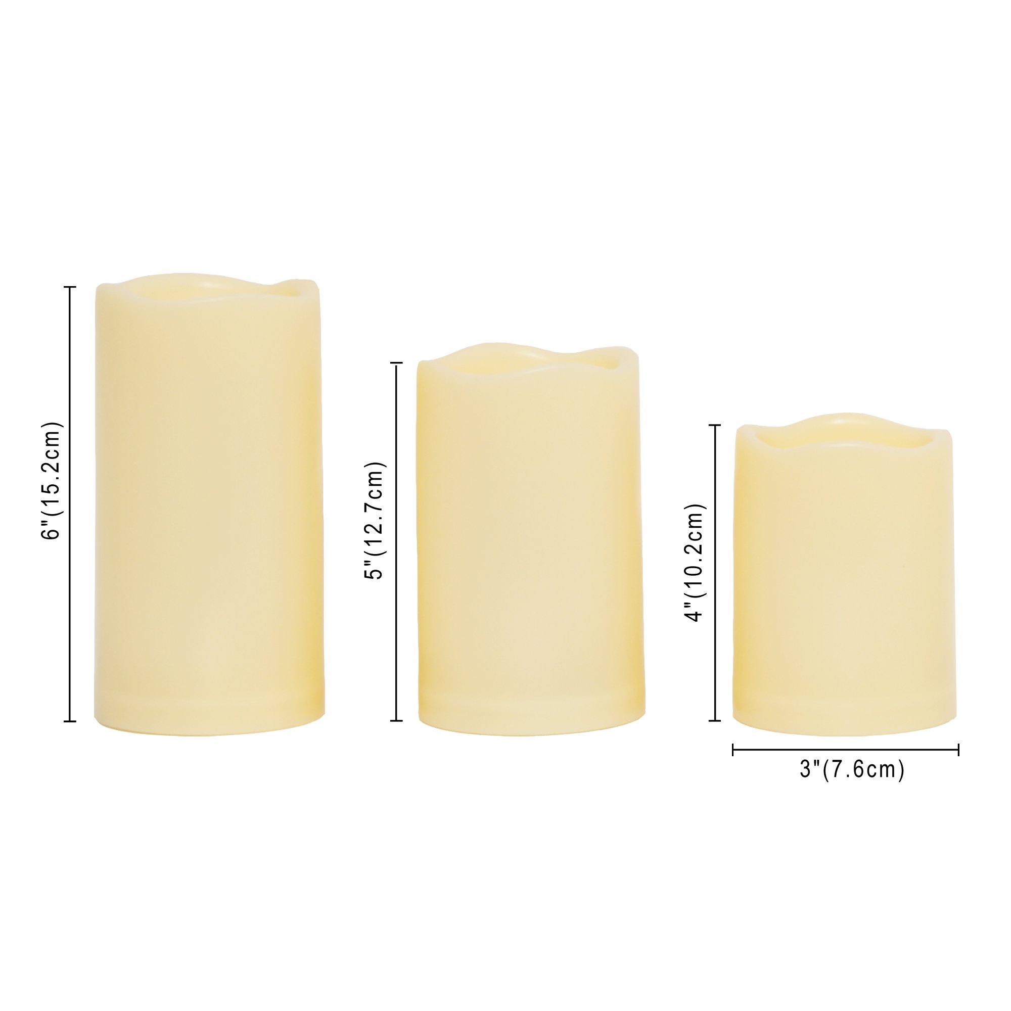 Waterproof Flameless LED Candles with Timer - Realistic Flickering Battery Operated Pillar Lights for Outdoor, Garden, Wedding, Christmas Decor (3 Pack) - Perfect for Lanterns, Patio, Dining Table & Romantic Ambiance