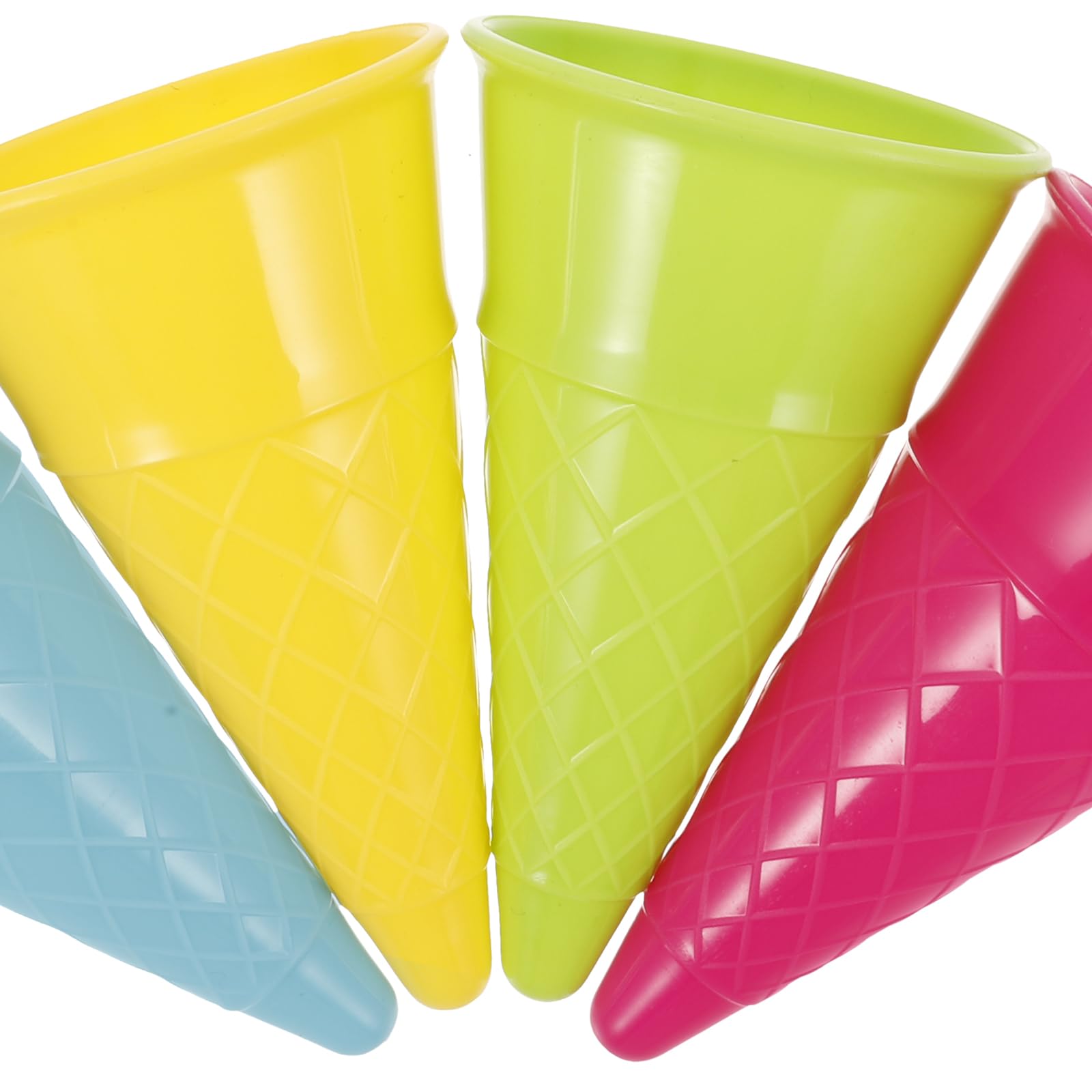 Kisangel 5-Piece Plastic Ice Cream Cone Set - Sand Play Toys for Kids, Beach Sandbox Toys, Pretend Play Ice Cream Cups - Perfect for Outdoor Play, Birthday Parties & Summer Activities