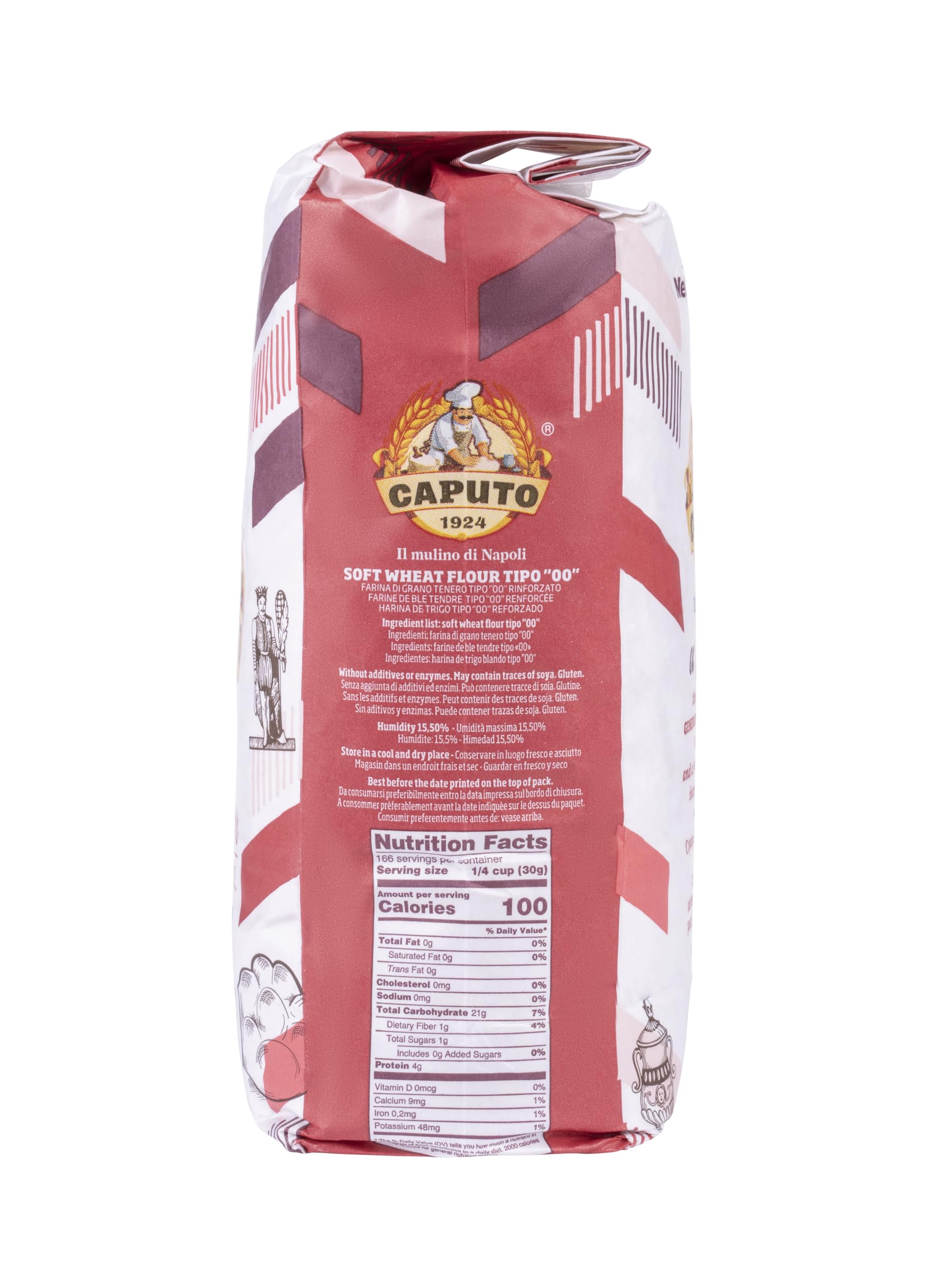 Antimo Caputo Chefs Flour 2.2 LB (Pack of 2) - Premium Italian 00 Double Zero Soft Wheat Flour for Pizza Dough, Bread & Pasta - Perfect for Homemade Italian Cooking, Baking & Restaurant Use