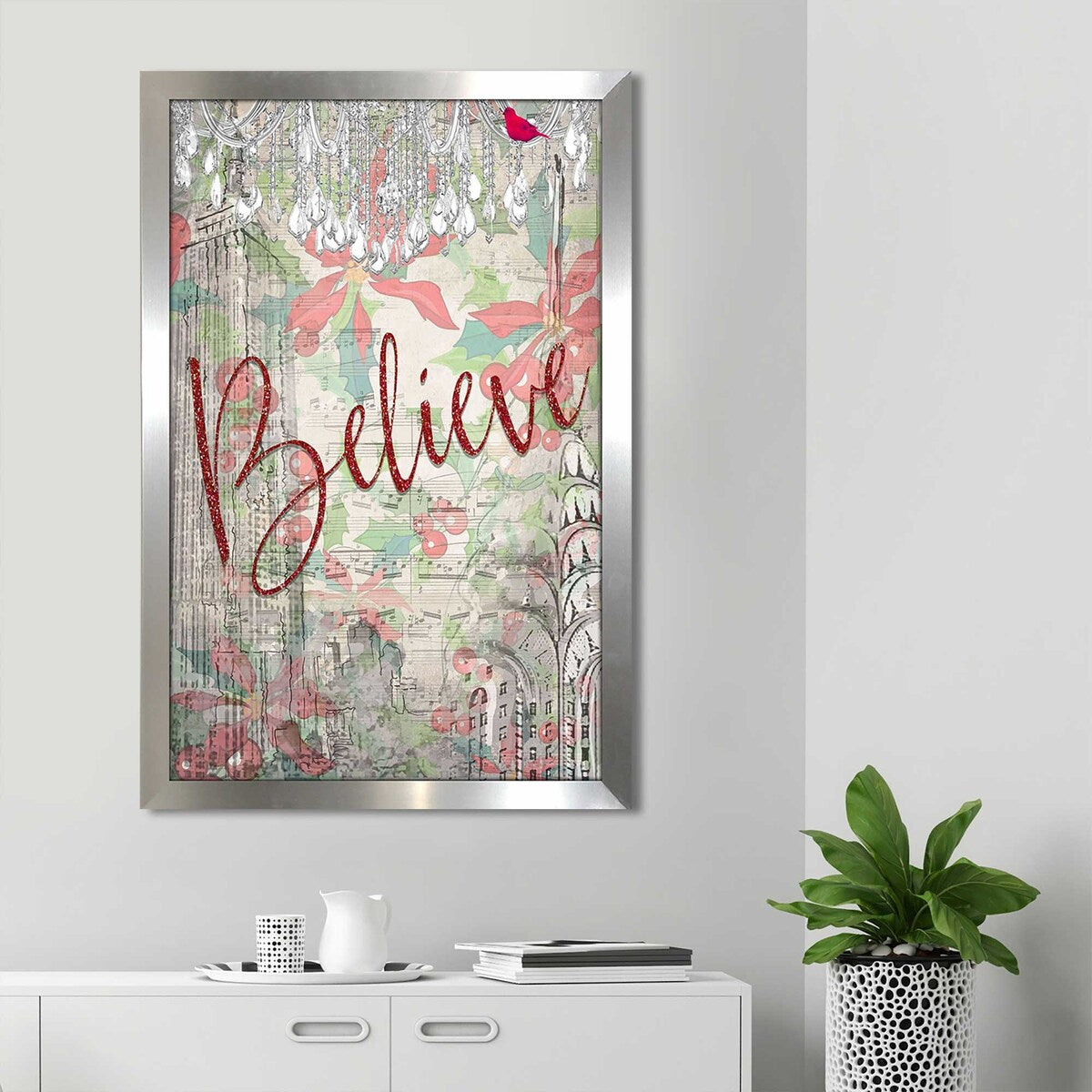 Believe Inspirational Quote Print on Acrylic - Motivational Wall Art for Home, Office & Gift Giving - Perfect for Living Room, Bedroom Decor
