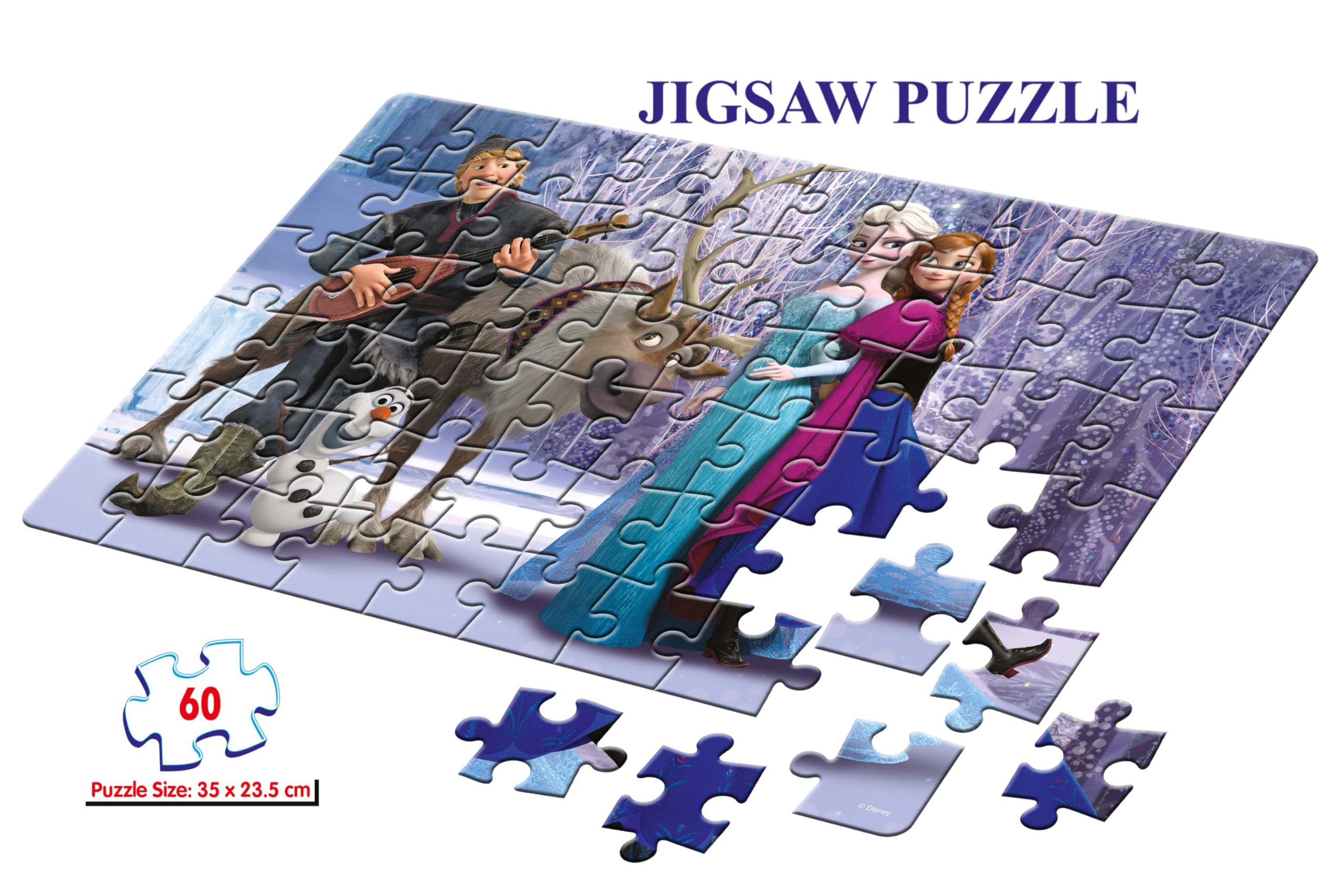 Disney Puzzle for Kids Ages 5+ | 60 Piece Jigsaw Puzzle Set | Colorful Educational Toy for Children | Perfect for Family Game Night & Birthday Gifts