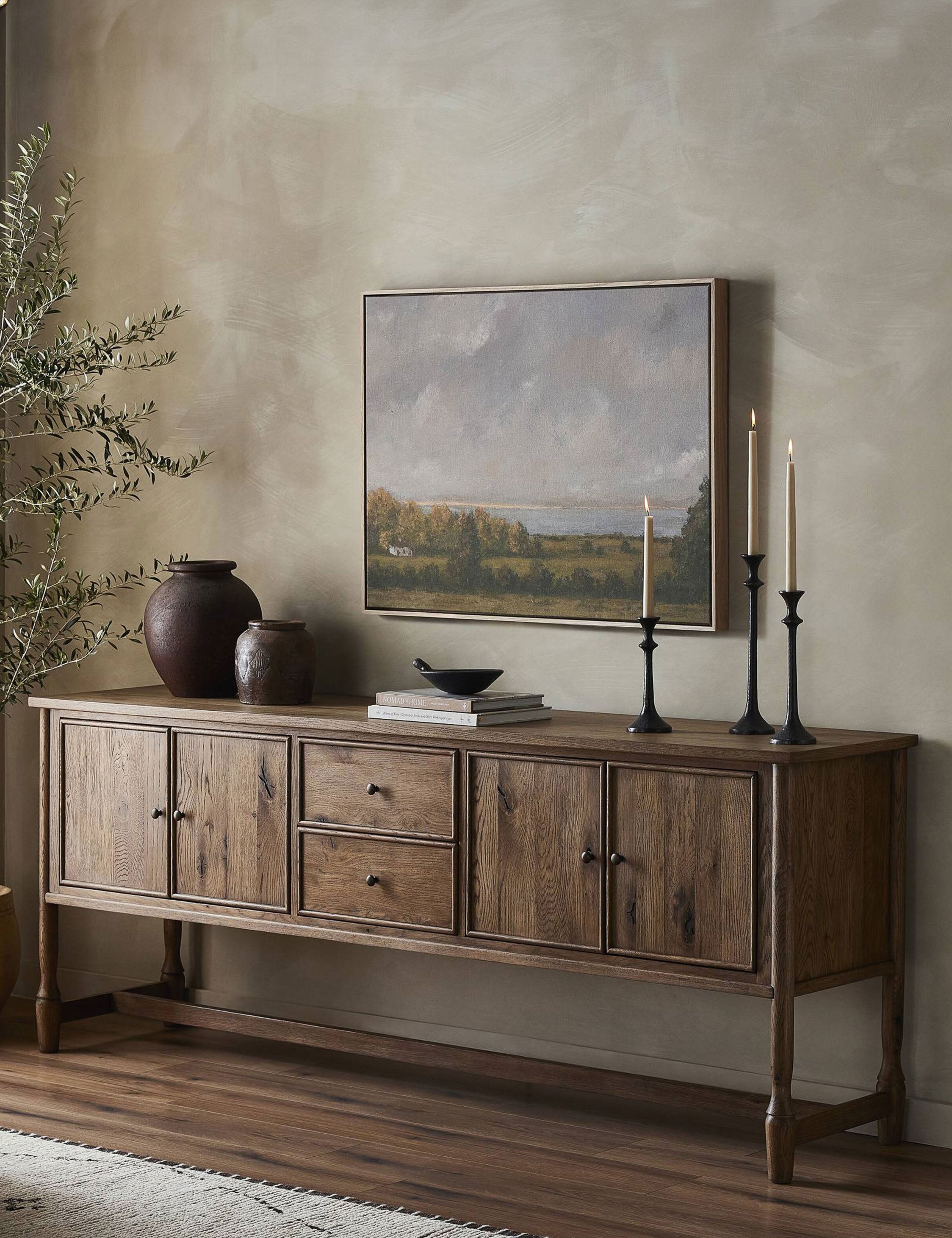 Bari Sideboard by Amber Lewis x Four Hands - Modern Wooden Buffet Cabinet for Dining Room & Living Room Storage | Perfect for Home Decor & Entertaining