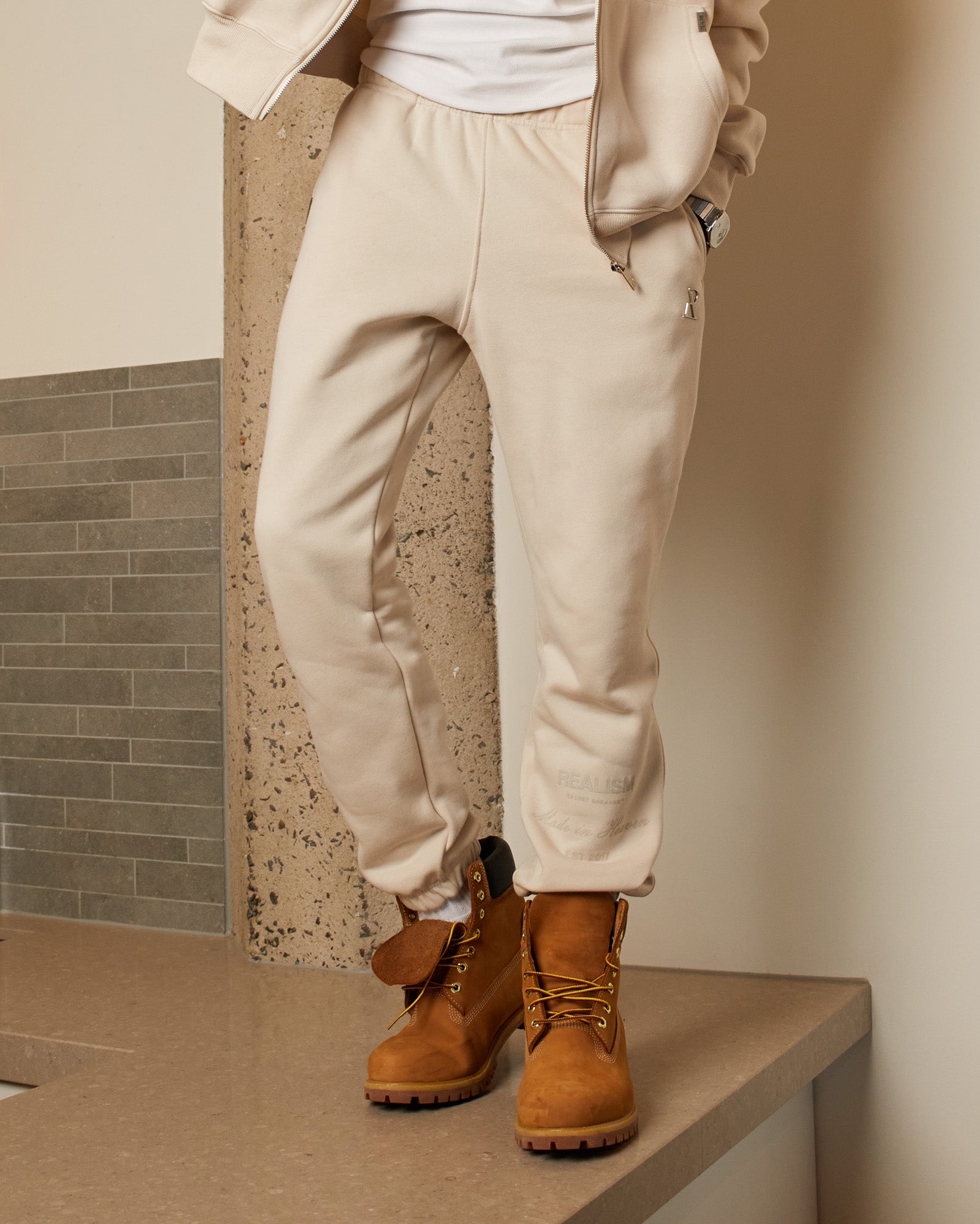 SSS Realism Radiant Sweatpants for Women - Ivory Soft Lounge Pants for Yoga, Running & Casual Wear