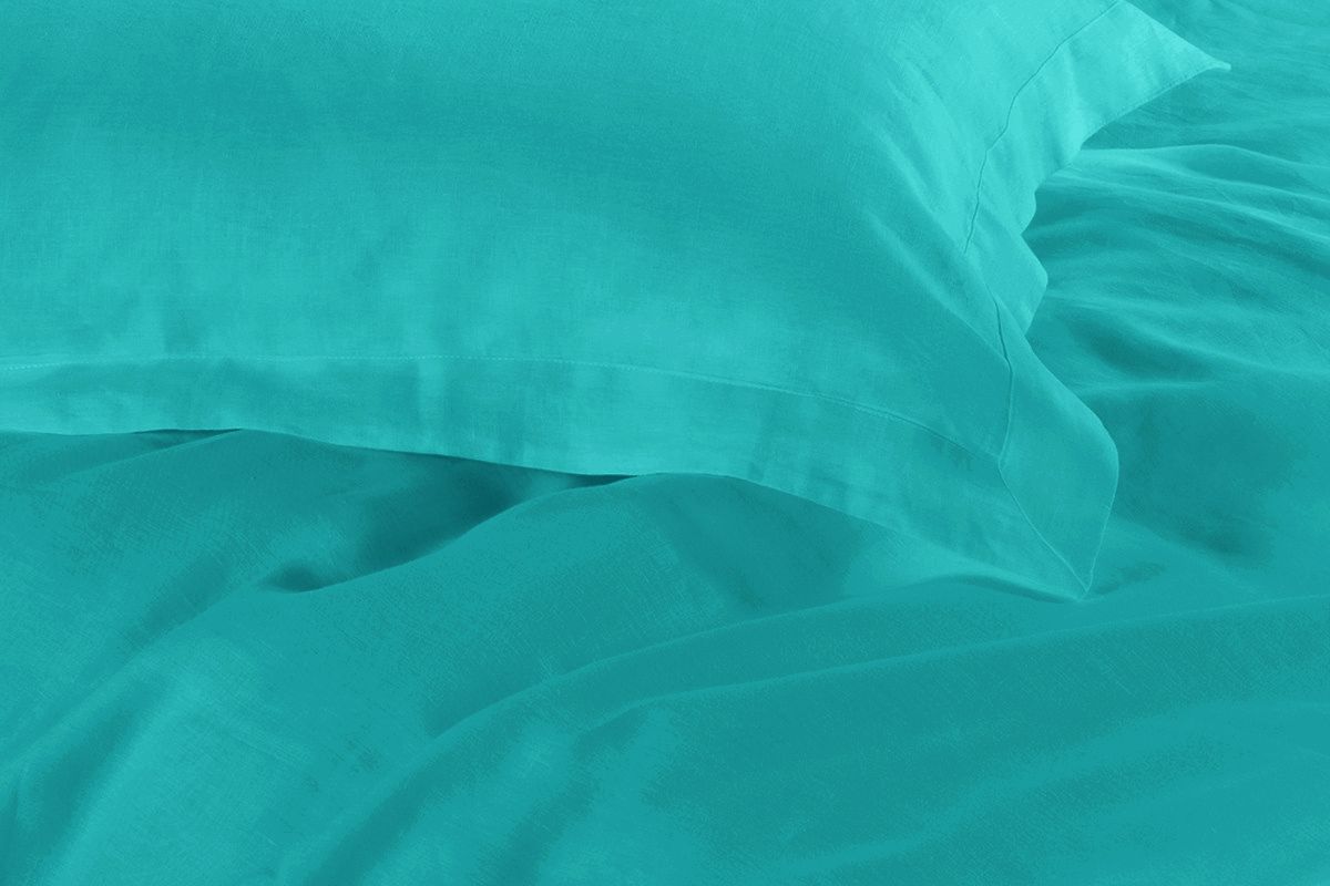 1000 Thread Count King Single Size Teal Duvet Cover Set - Soft Luxury Bedding for Master Bedroom, Guest Room & Dormitory