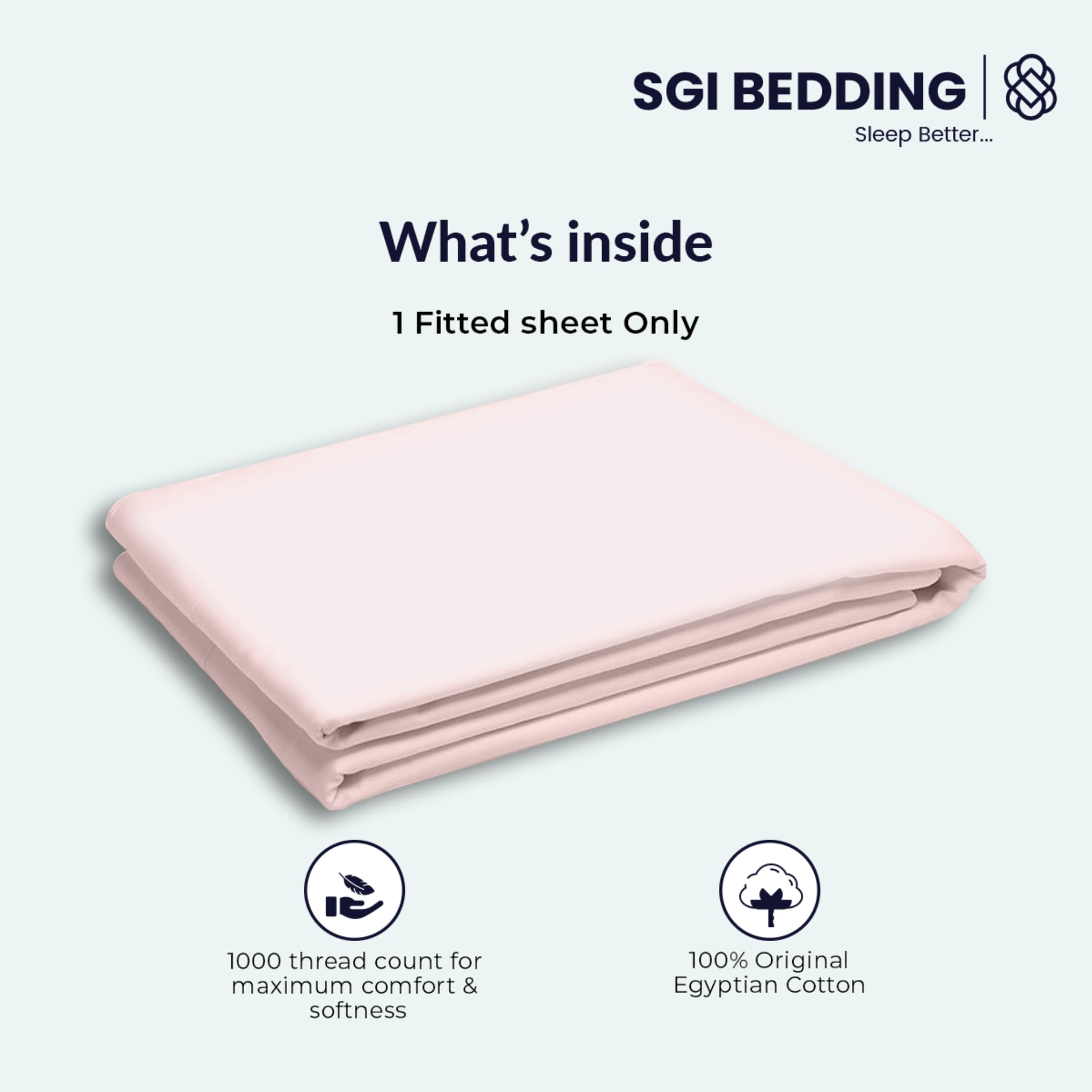 Premium 100% Egyptian Cotton Fitted Sheet for Adjustable Beds - 36