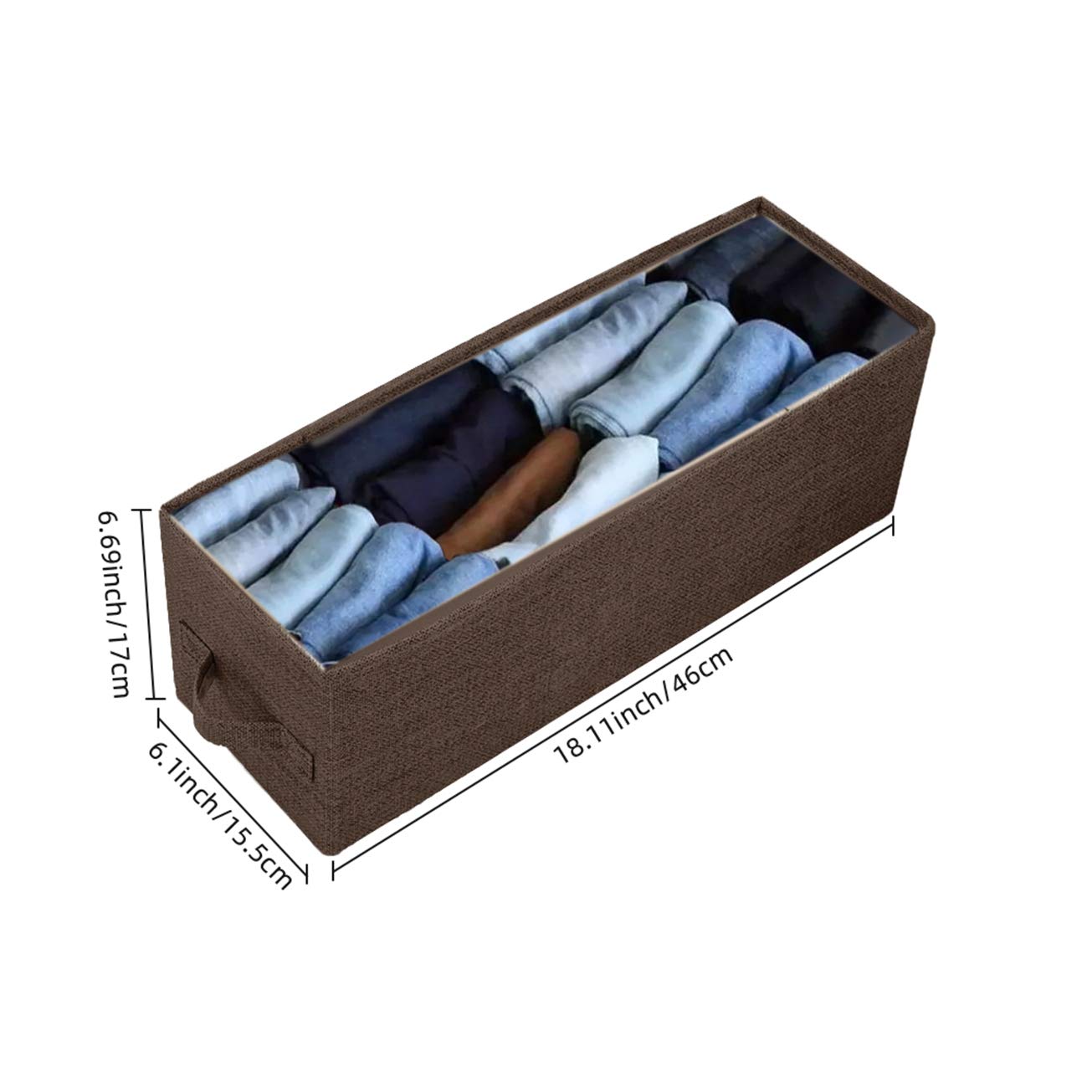 MITPATY Narrow Dresser - 4 Fabric Drawers Vertical Storage Unit with Metal Frame, Slim 7.9