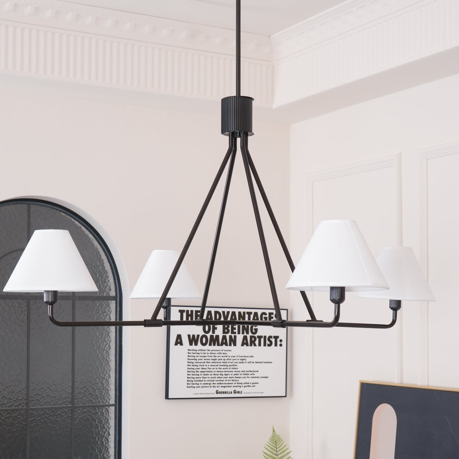 Stylish Axis Chandelier - Modern Crystal Ceiling Light Fixture for Dining Room, Bedroom & Living Room Decor
