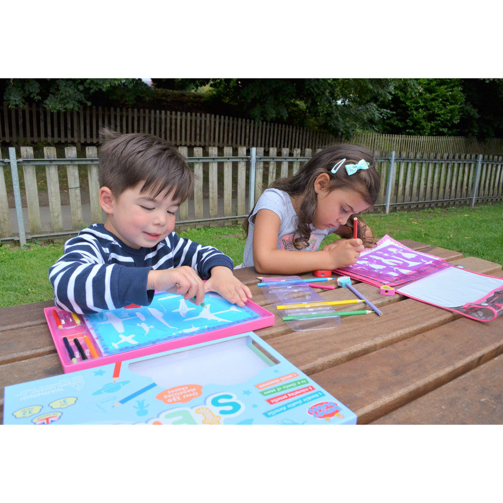 Buddy & Barney Fashion & Fantasy Stencil Kit - Fairies, Flowers & More! Creative DIY Art for Kids, Home Decor & Scrapbooking