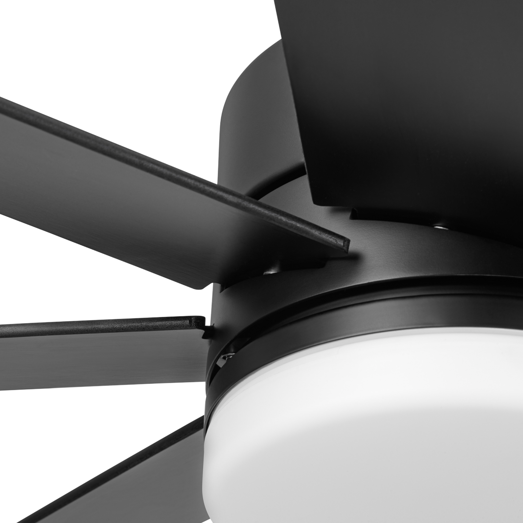 62 Inch Honeywell Kildee Matte Black Smart Ceiling Fan with Color Changing LED Light, Remote Control - Perfect for Living Room, Bedroom & Outdoor Patio