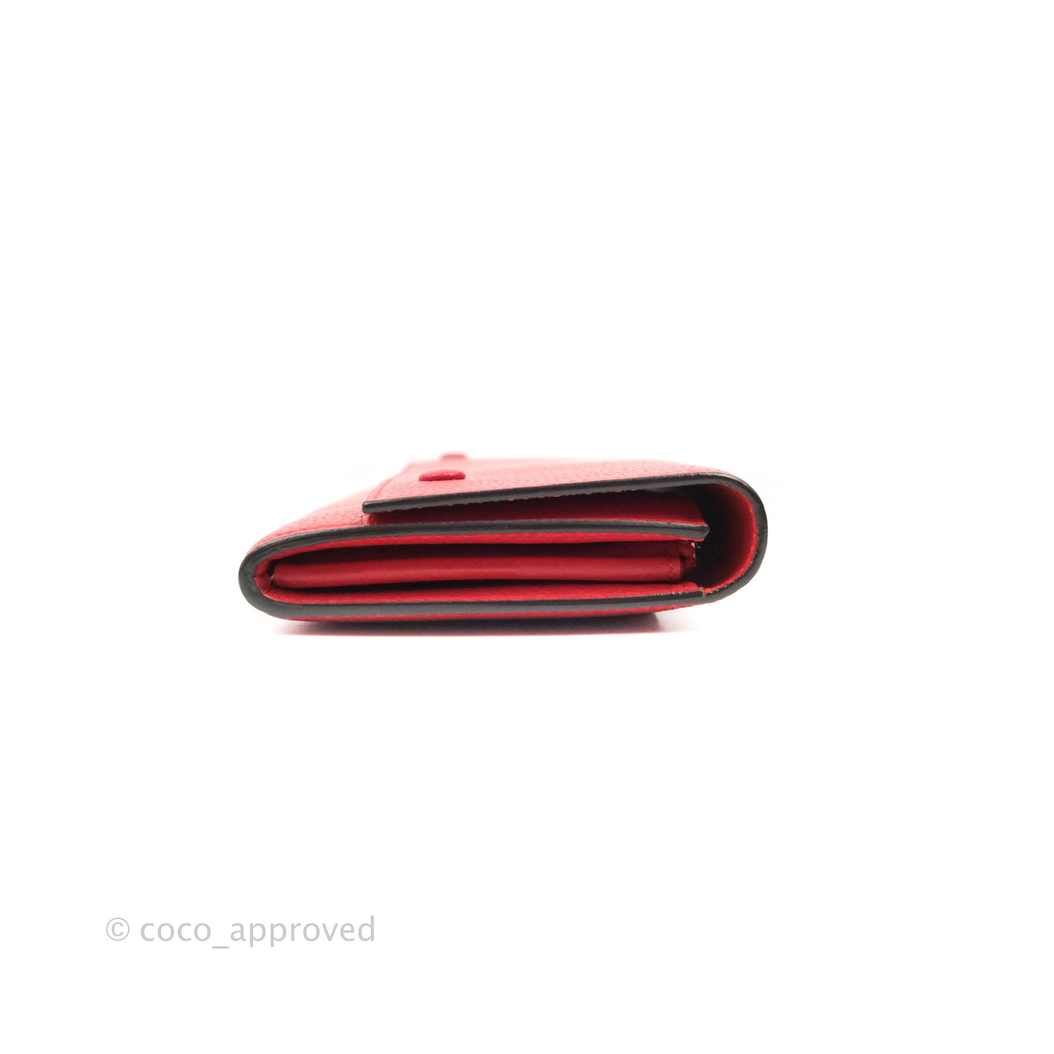 Celine Large Multifunction Flap Wallet in Red Grained Leather - Stylish Women's Crossbody Bag for Everyday Use & Travel Accessories