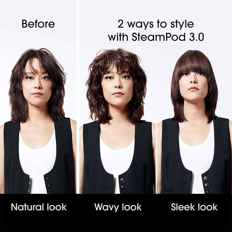 L'Oréal Professionnel Steampod 3.0 Steam Hair Straightener & Styler - Professional Steam Iron for Frizz-Free, Shiny Hair at Home or Salon