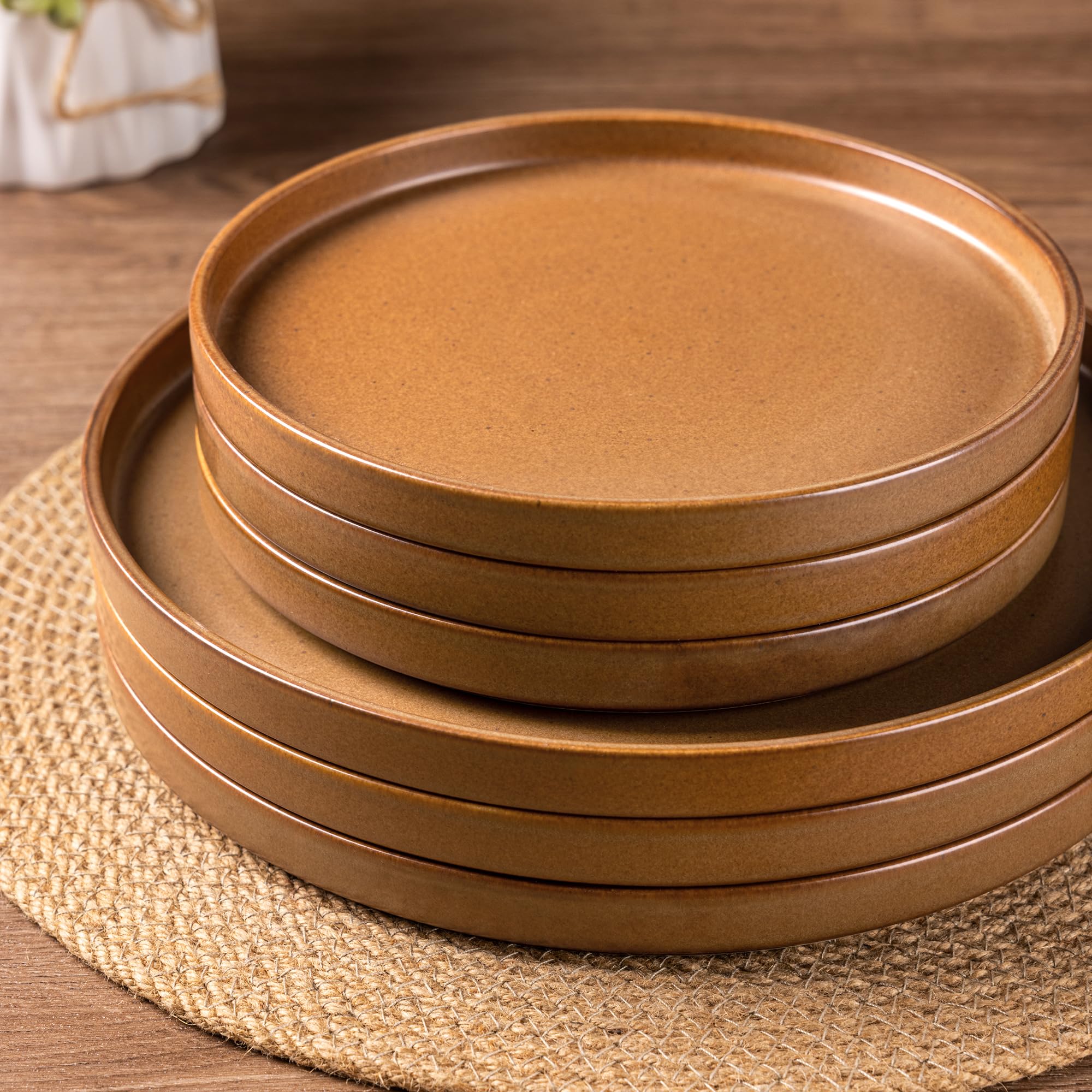 LERATIO 16-Piece Ceramic Dinnerware Set for 6, Durable Stoneware Plates & Bowls - Chip & Crack Resistant, Oven/Dishwasher/Microwave Safe - Perfect for Family Dining, Dinner Parties & Restaurant Use