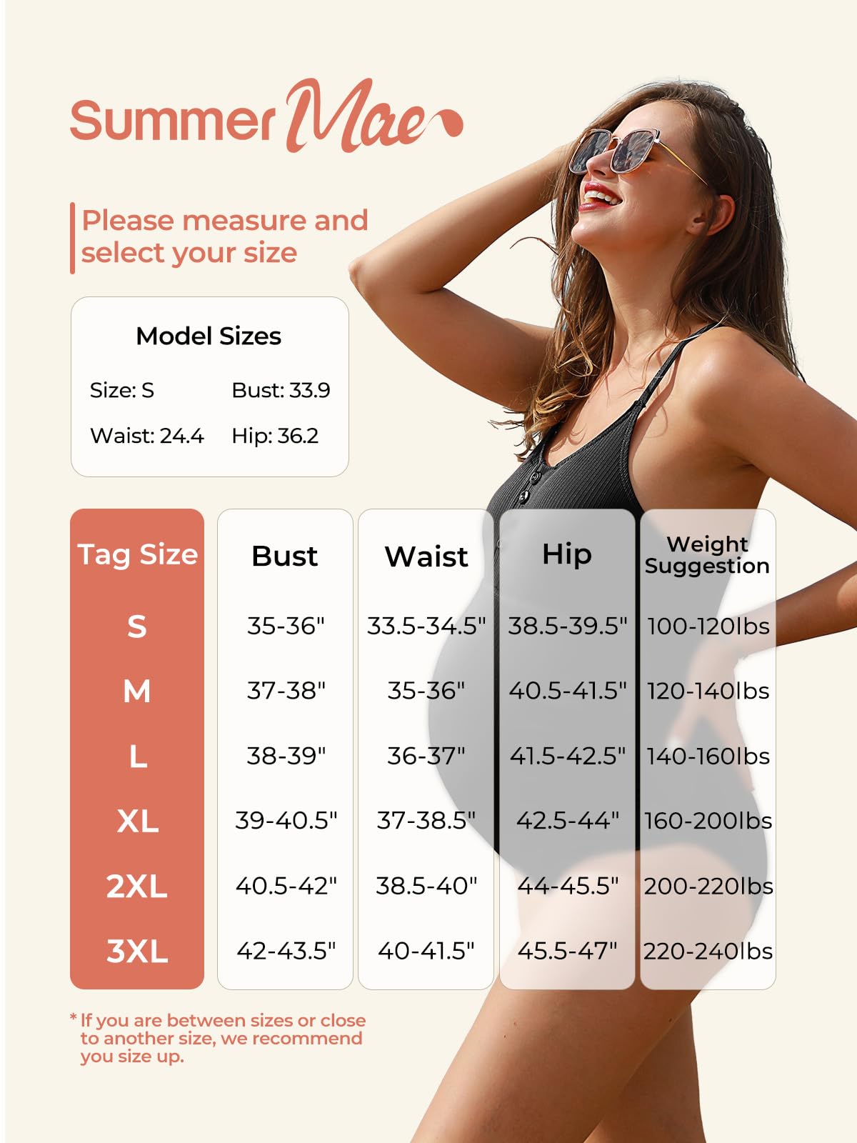 Summer Mae Maternity One Piece Swimsuit - Button Neck Cross Back Design for Pregnant Women | Perfect for Beach, Pool & Pregnancy Photoshoots