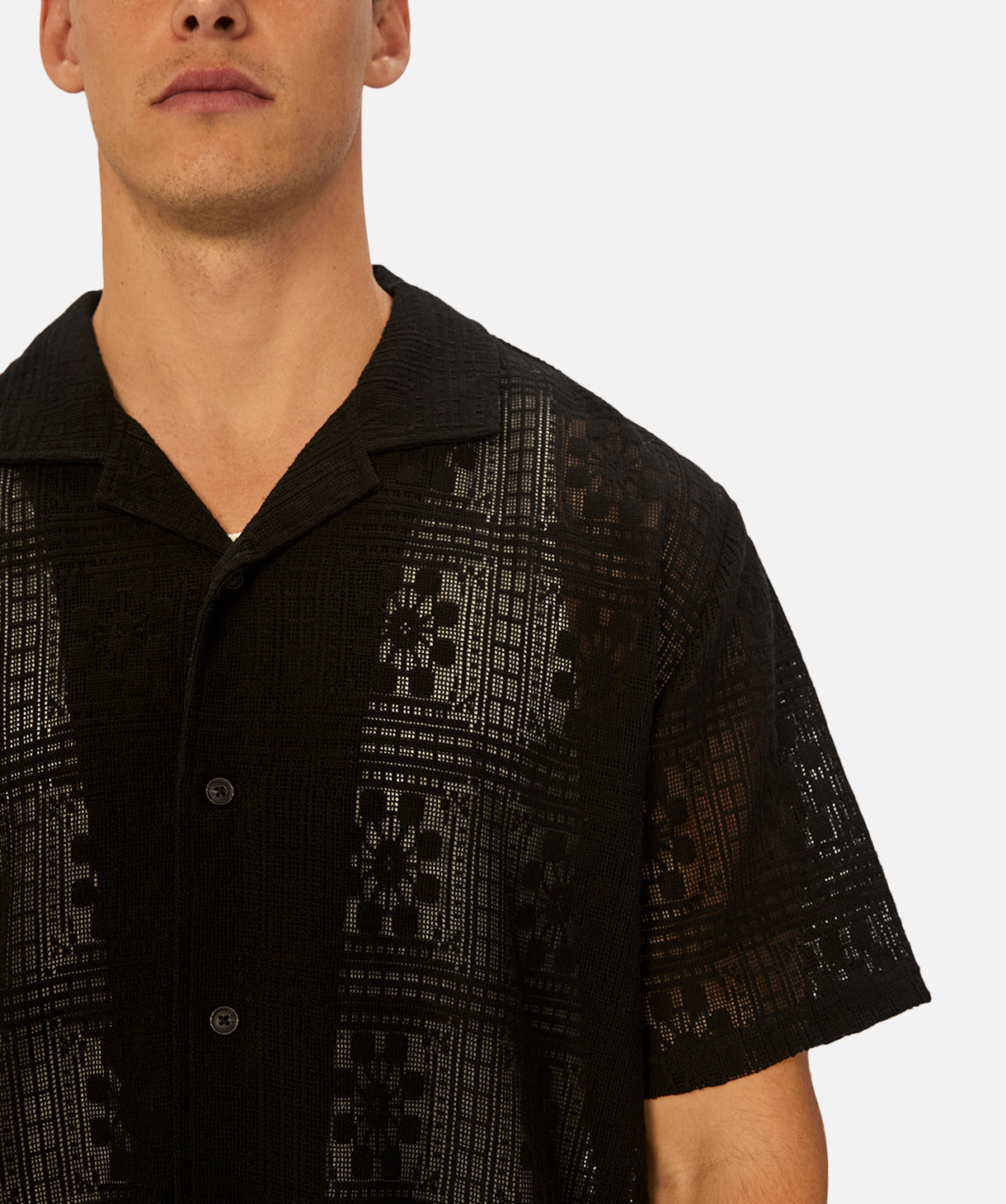 Macedo Short Sleeve Shirt for Men - Classic Black Cotton Casual Button Down Shirt | Perfect for Office, Business, Dating & Summer Outfits