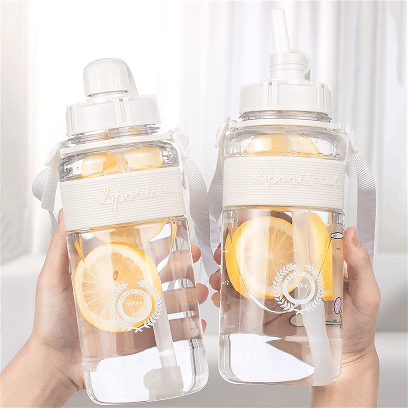Large Capacity Sports Water Bottle with Straw - 32oz Leak-Proof Portable Water Cup for Outdoor Camping, Hiking, Gym & Travel - BPA-Free Insulated Stainless Steel Drinkware for Hot & Cold Beverages