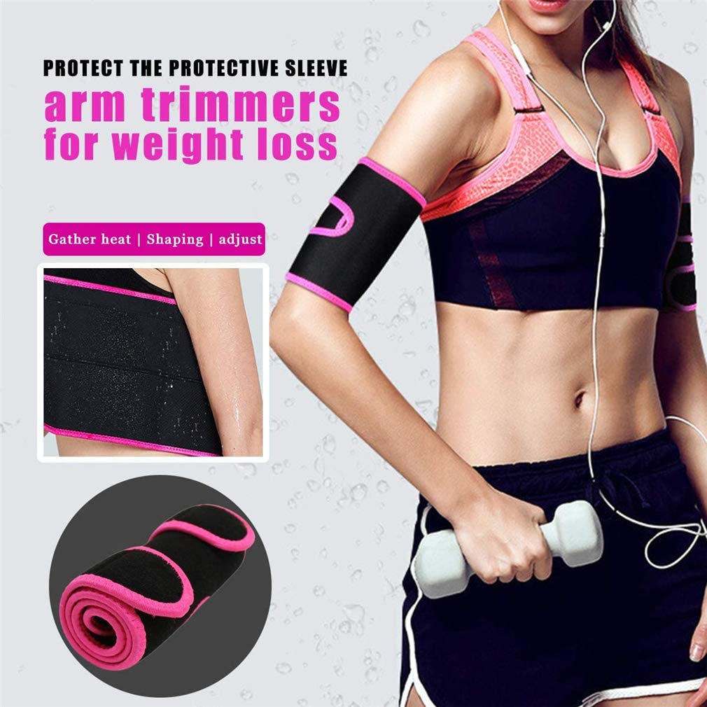 Arm Fat Burning Trimmer & Sweat Sauna Sleeve for Men & Women - Yoga, Running, Fitness Compression Band to Increase Sweating & Circulation - Slimming Workout Arm Bands for Exercise & Weight Loss (Purple) - Perfect for Gym, Home Workouts & Sports Activities