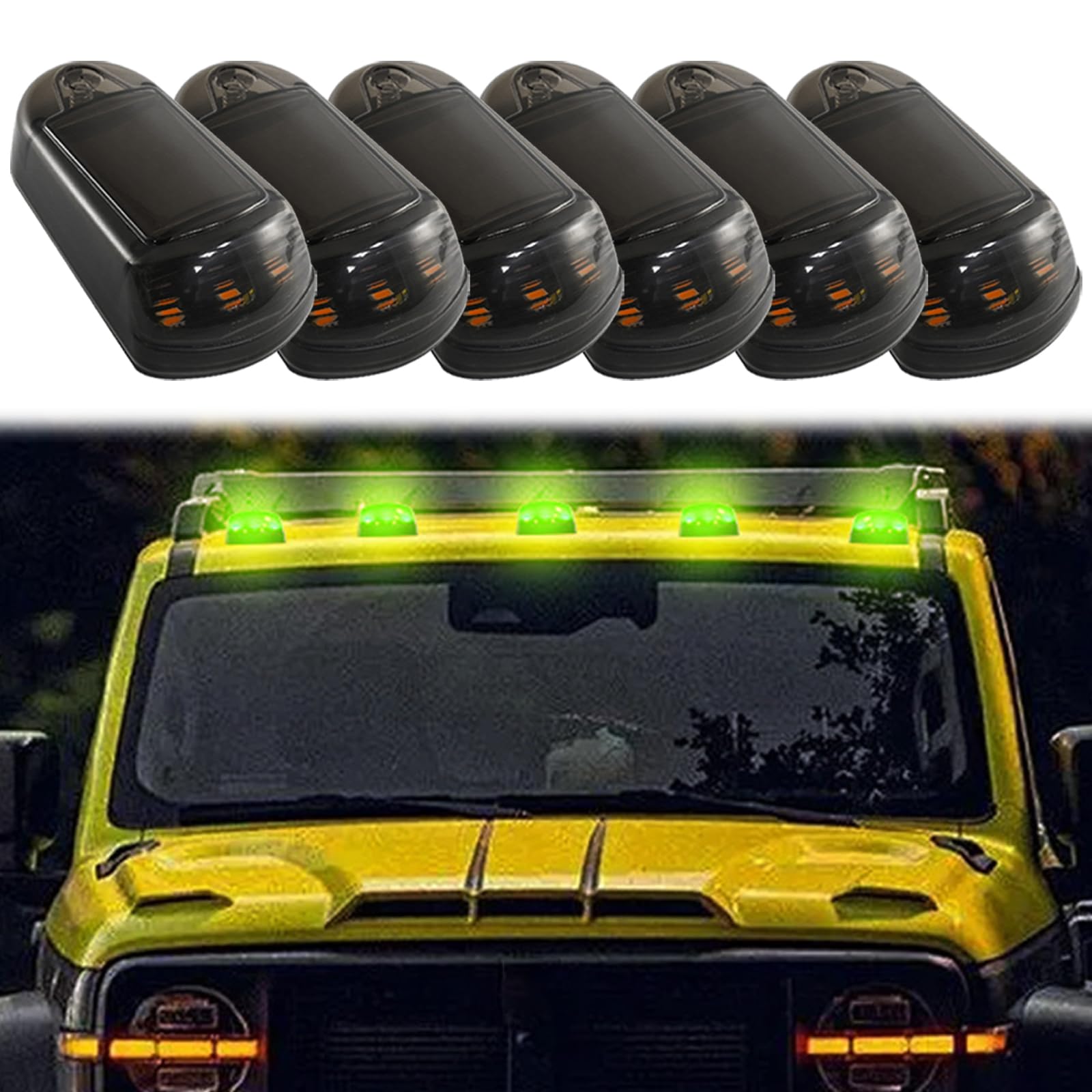 Solar Powered Truck Cab Lights - Wireless, Punch-Free Installation, Vibration Activated RGB Lights for Semi Trucks & Trailers | Weatherproof, Energy Efficient Lighting for Night Driving & Parking Safety