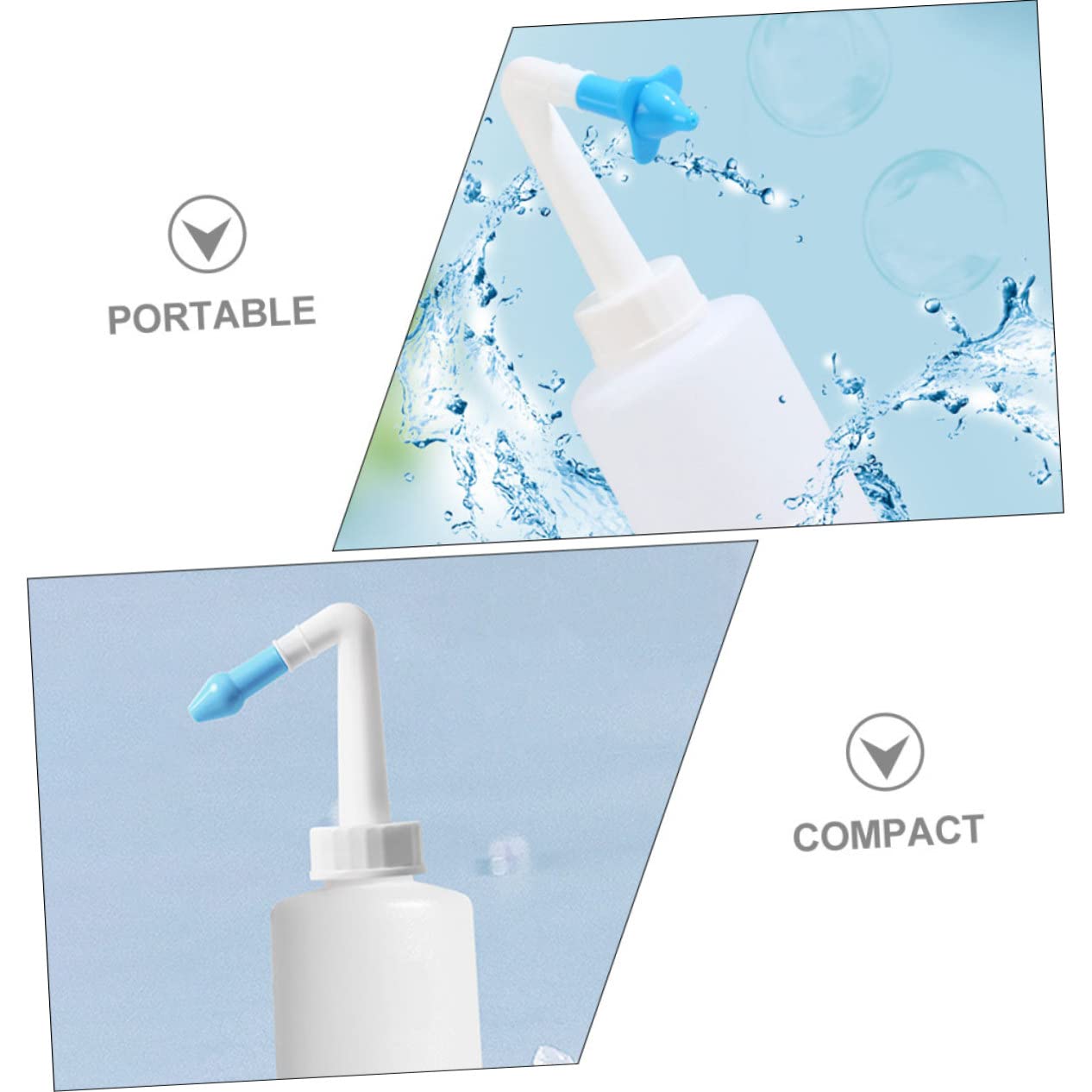 Zerodeko 300ml Nasal Irrigation Bottle - Easy-to-Use Nose Cleaner & Sinus Rinse Kit for Allergy Relief, Cold & Flu | Perfect for Adults & Kids Nasal Care at Home