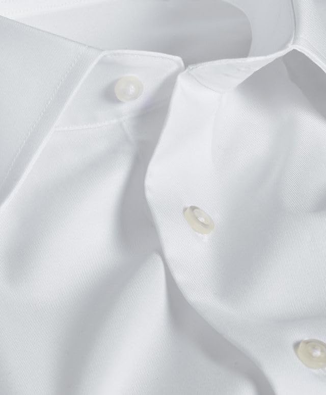 Men's Slim Fit Long Sleeve Cotton Dress Shirt - Premium Fine Twill Fabric for Business, Office & Formal Occasions