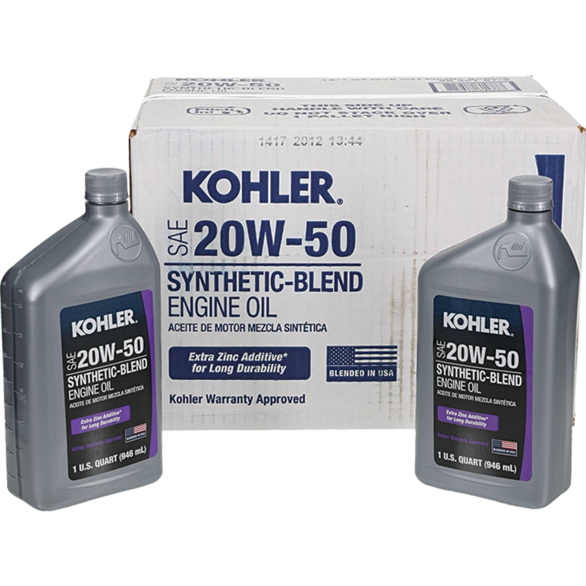 Kohler 055-924 4-Cycle Engine Oil - Premium Multi-Viscosity SAE 30 Motor Oil for Lawn Mowers, Tractors & Outdoor Power Equipment - Ideal for Year-Round Protection & Performance