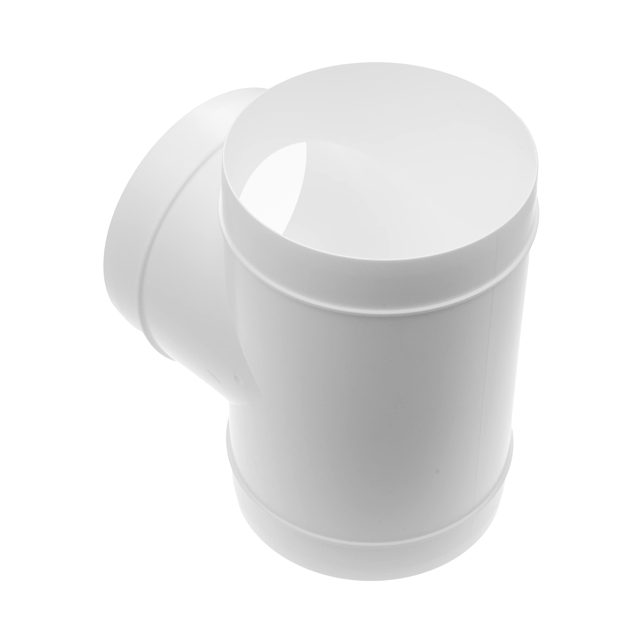 6 Inch ABS Plastic 3-Way T-Shaped Hose Connector Splitter - Dryer Vent Adapter for Round Pipe & Channel Ventilation Systems | Perfect for Laundry Room, HVAC & Industrial Ductwork