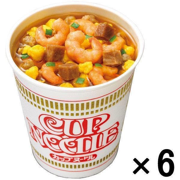 Nissin Instant Cup Noodles Soy Sauce Flavor (Pack of 6) - Quick & Easy Japanese Ramen for Office Lunch, College Dorm, or Emergency Food Supply