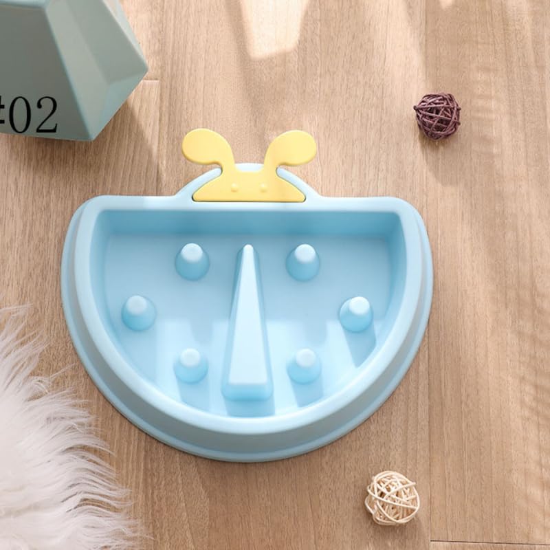 **KittuPet Slow Feeder Cat Dog Bowl - Non-Slip Silicone Pet Food Mat with Suction Cups, Cartoon Design for Portion Control - Perfect for Puppy, Kitten & Small Pets (Pack of 1) - Ideal for Mealtime, Training & Preventing Bloat**