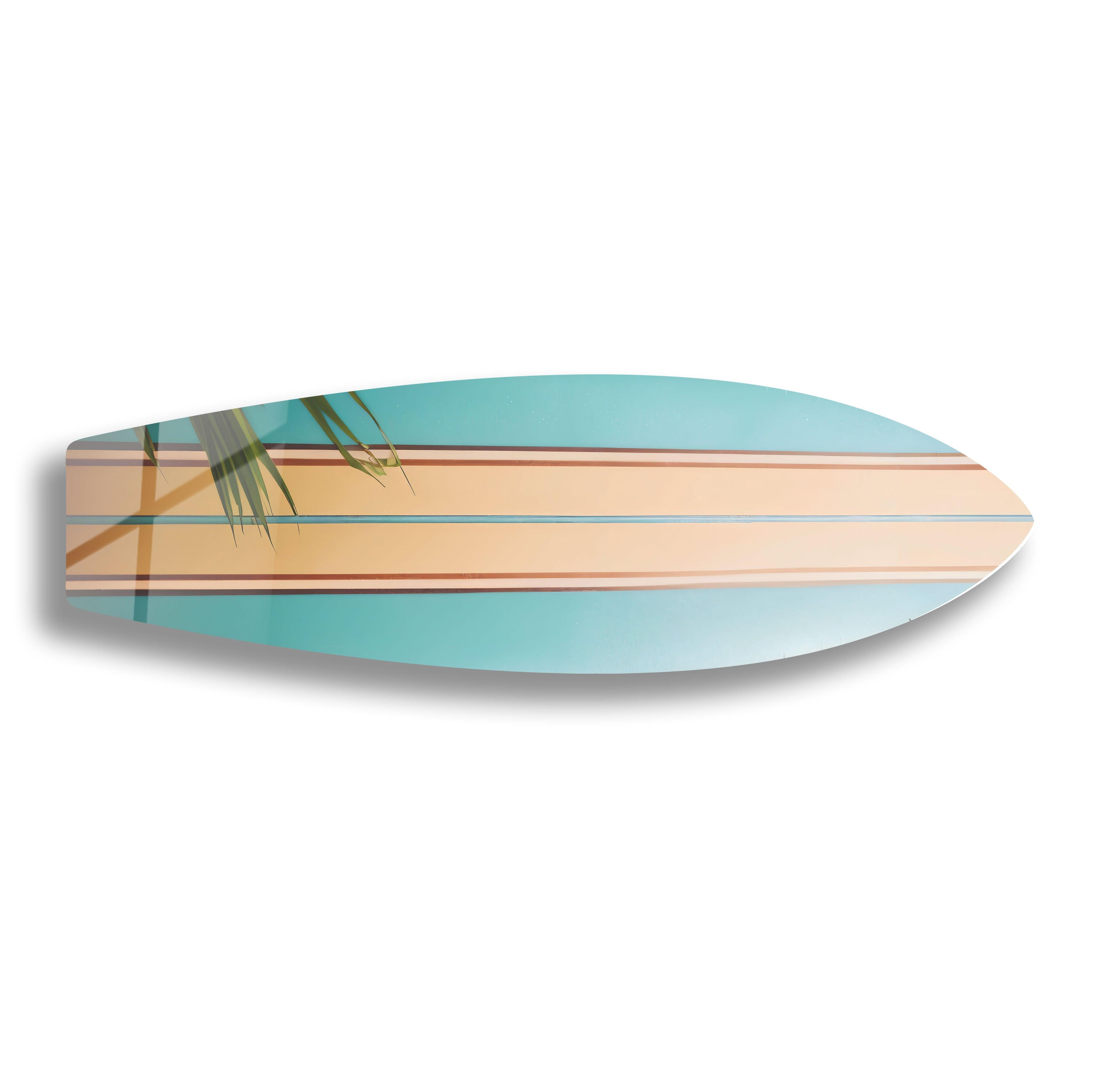 Stylish Beige and Brown Surfboard Wall Art - Coastal Decor for Beach House, Living Room & Bedroom - Perfect Nautical Theme Home Accent